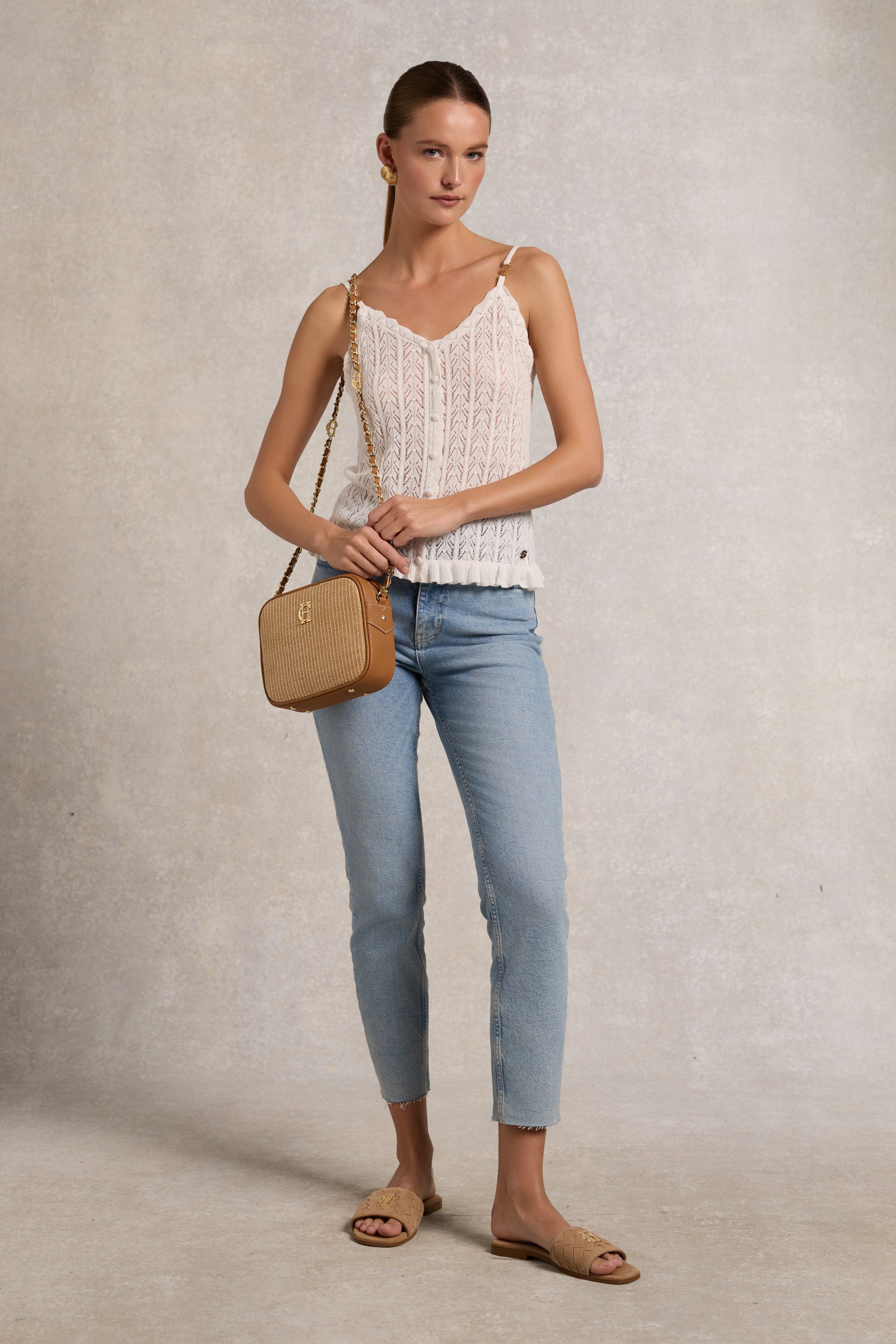 Soho Camera Bag -   tan raffia - View 11