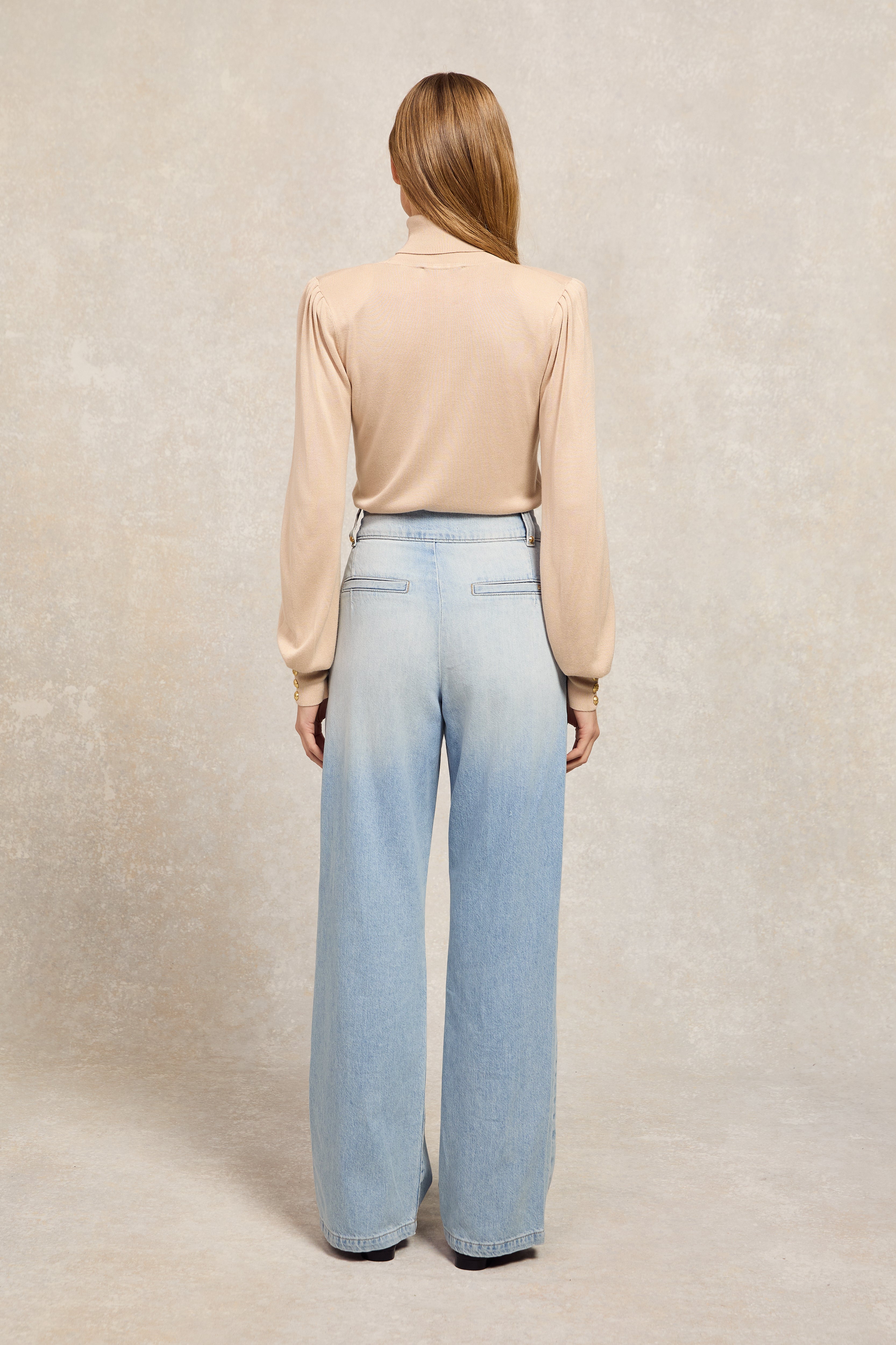 Tailored Wide Leg Jean -   vintage indigo - 16 - View 58