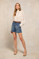 Utility Denim Shorts -    denim - 16 - View 88