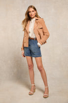 Utility Denim Shorts -    denim - 16 - View 89