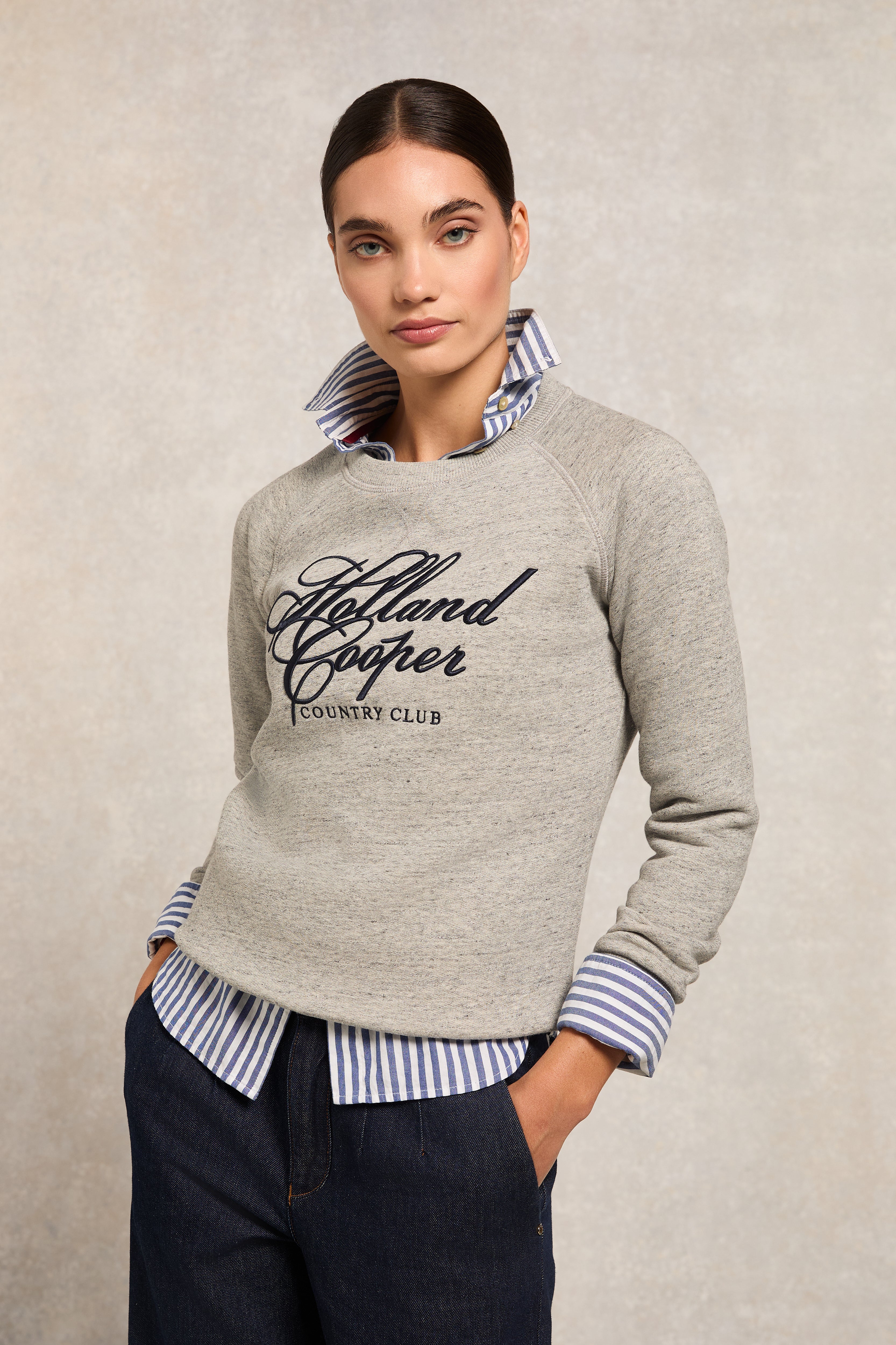 Country Club Crew Sweat -   grit marl -  XL - View 66