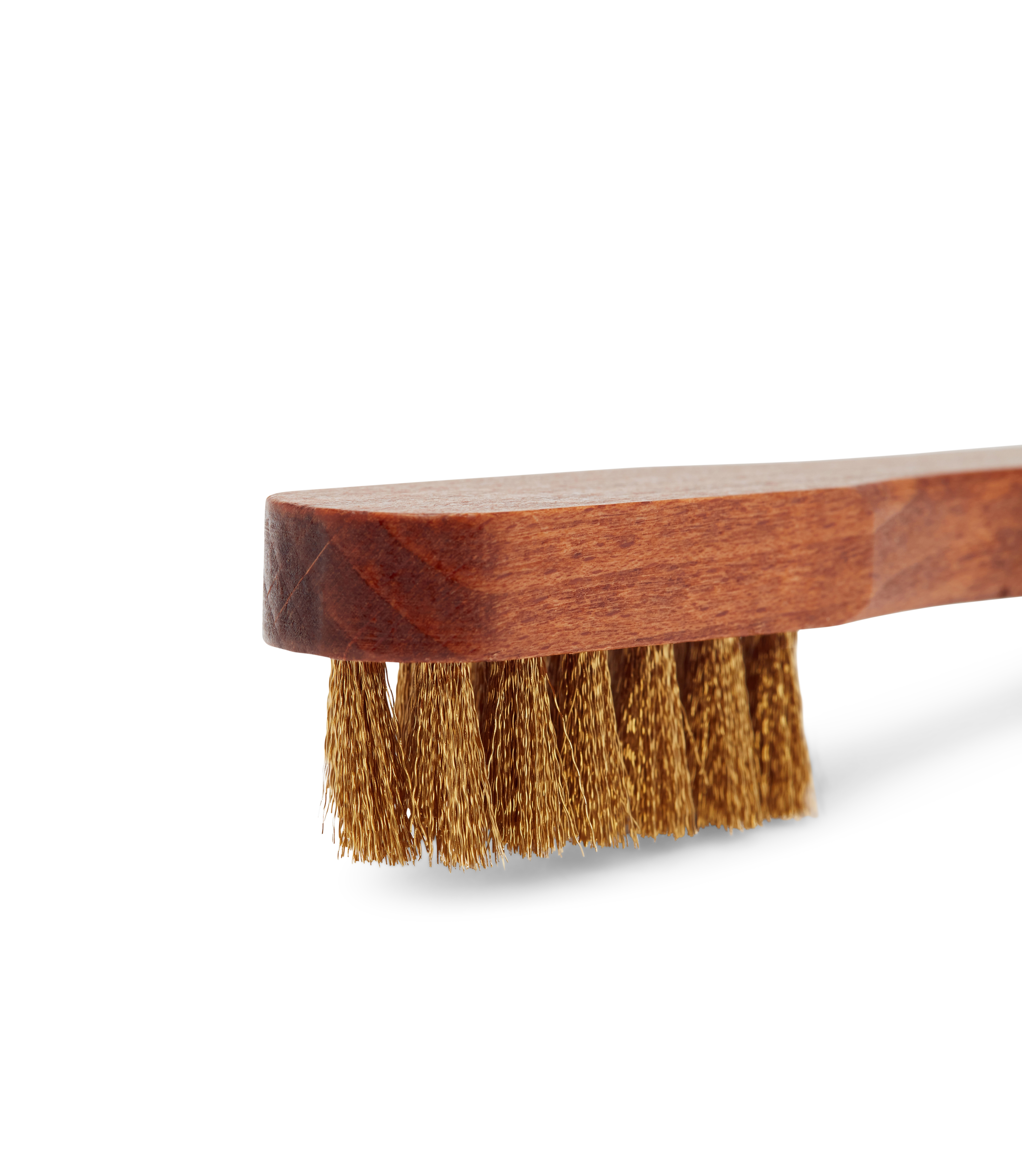 R.M. Williams Natural Suede Brass Bristle Brush #Colour_Natural