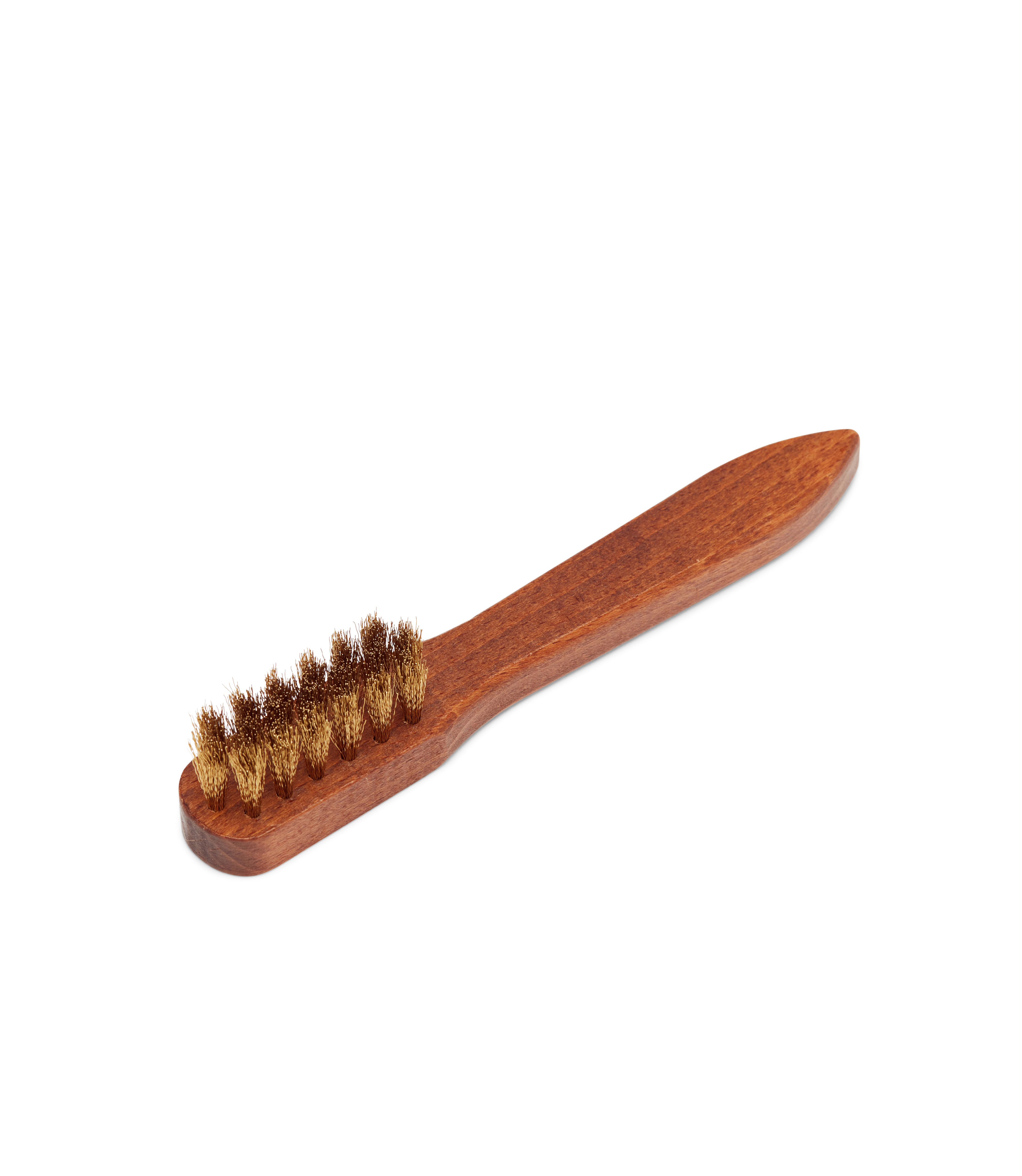R.M. Williams Natural Suede Brass Bristle Brush #Colour_Natural