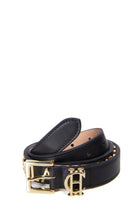 Abbot Leather Belt -   black gold -  L - View 16