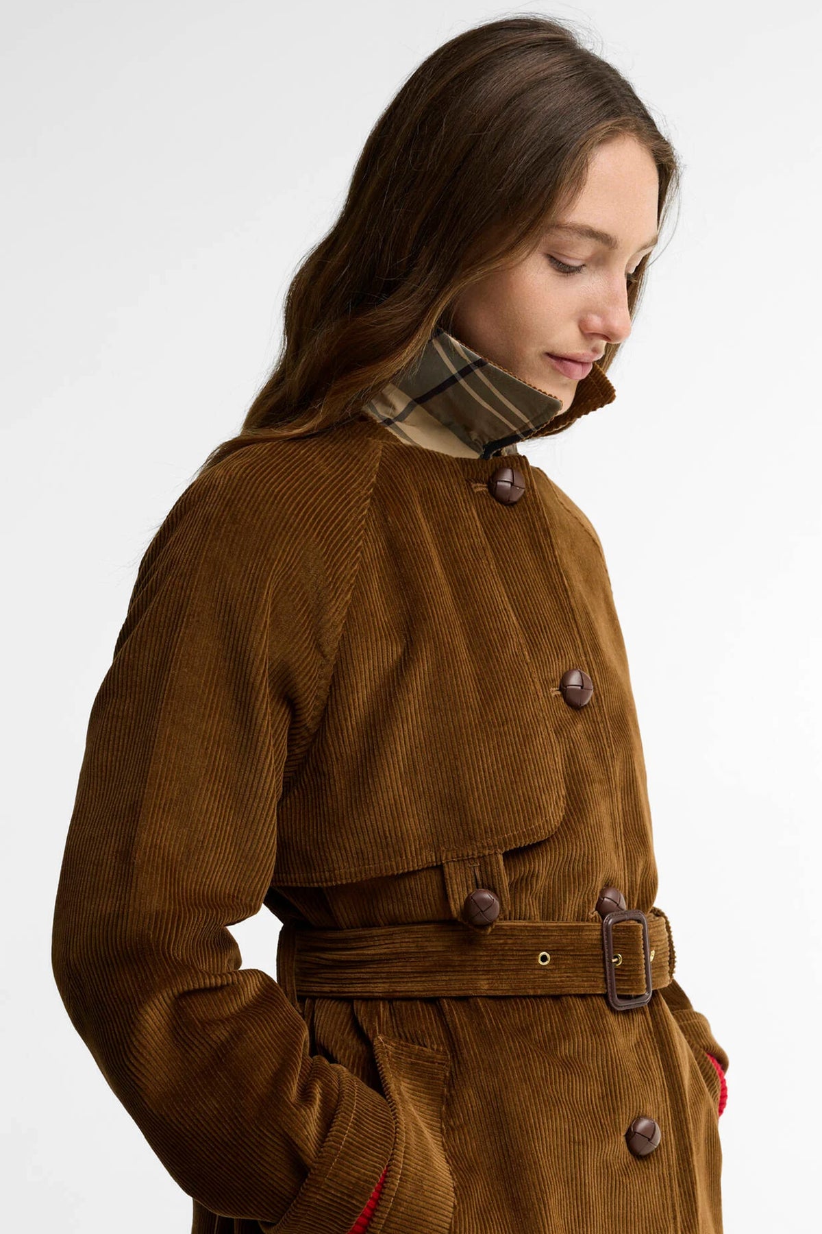Antonella Cord Trench Casual Jacket