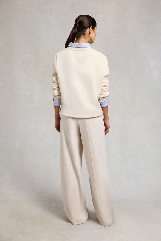 Holland Cooper Ecru Appaloosa Crew Neck Sweat #Colour_Ecru