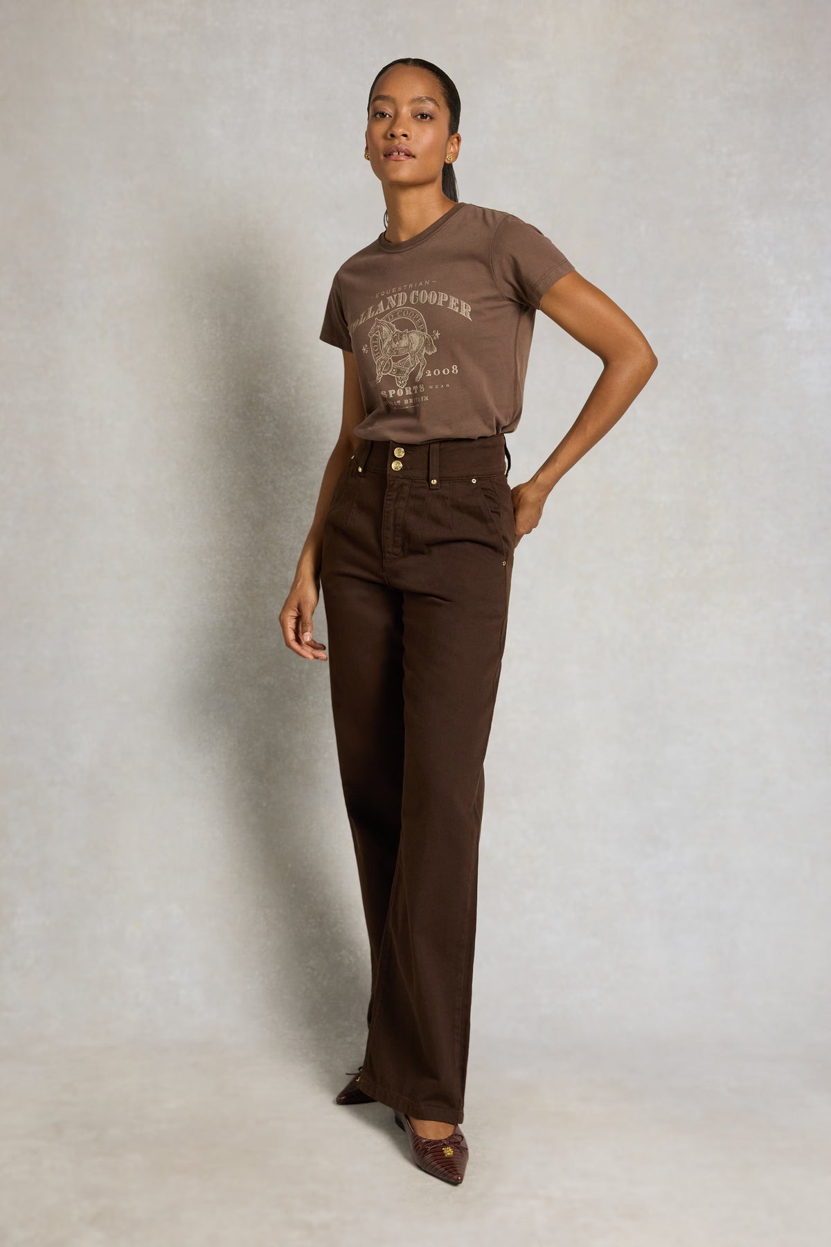 Holland Cooper Appaloosa Tee #Colour_Chestnut