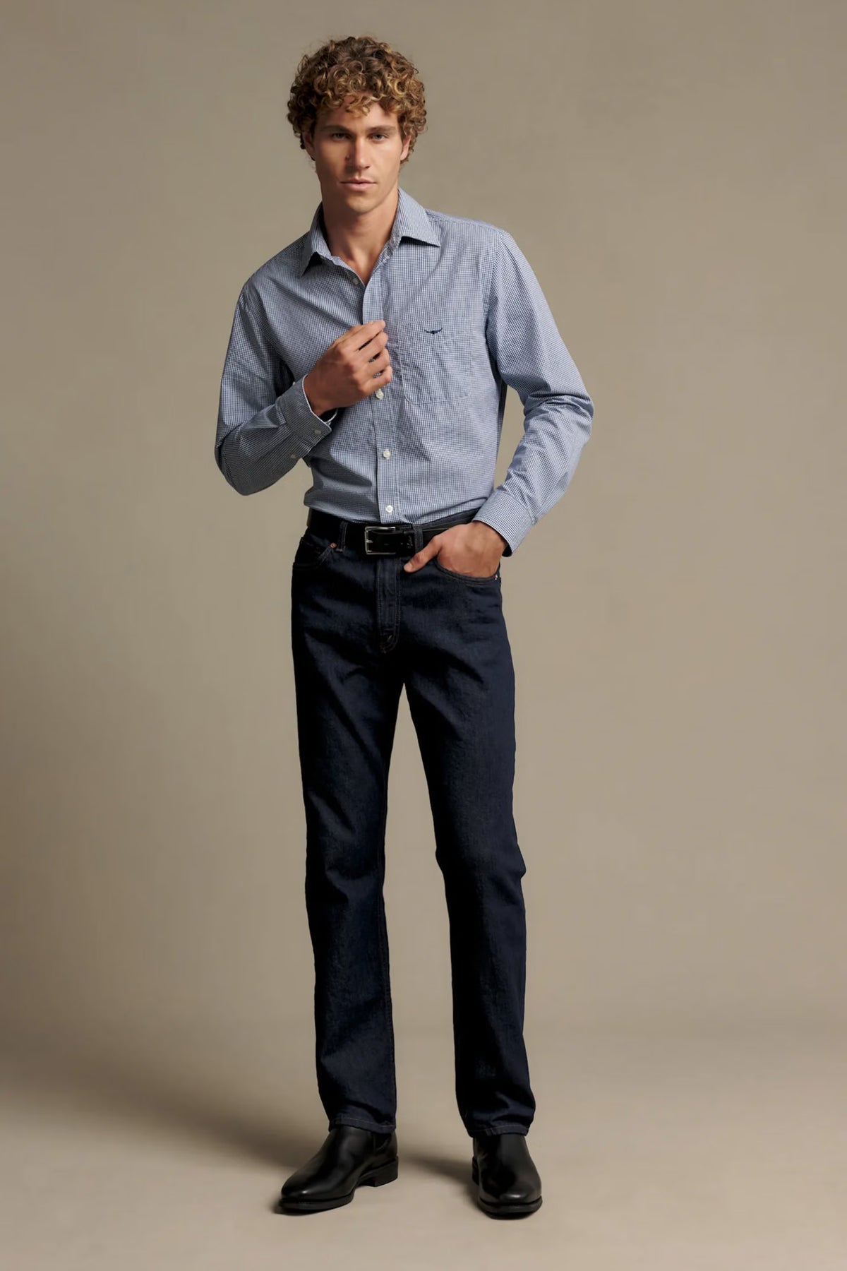 Auburn Poplin Check Shirt