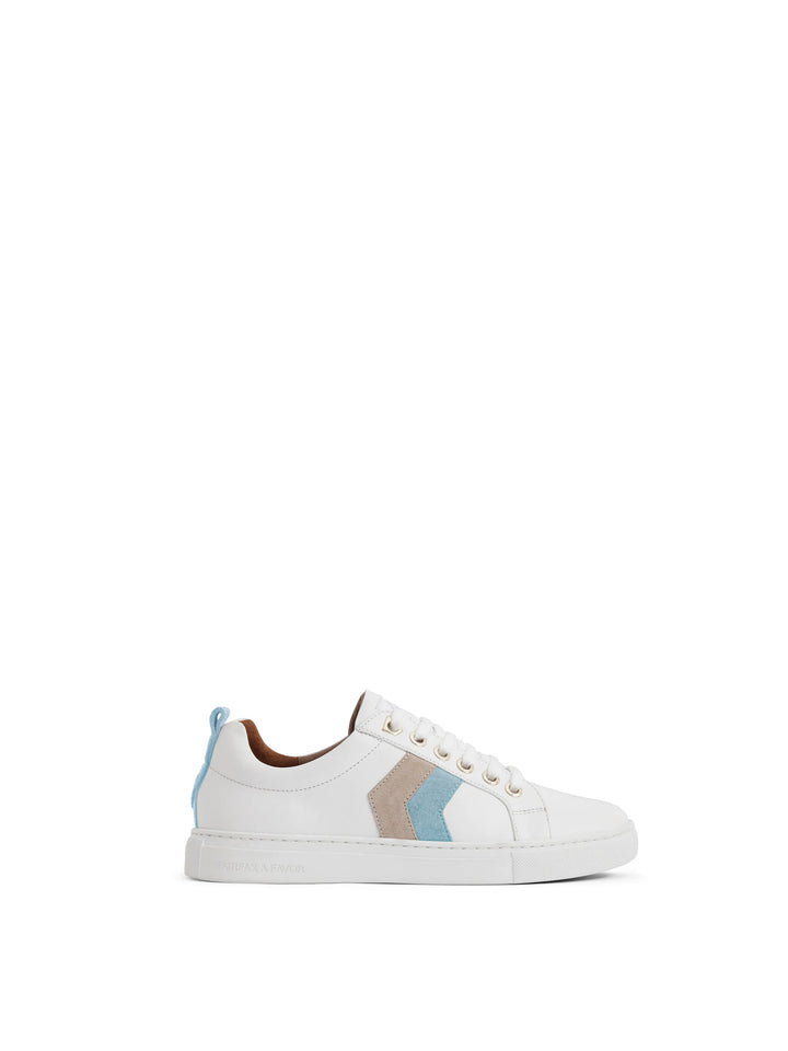 Fairfax & Favor Sky Blue/Stone Alexandra Trainer #Colour_Sky Blue/Stone