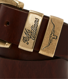 R.M. Williams Drover Belt #Colour_Mid Brown