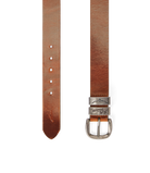 R.M. Williams Mid Brown Drover Belt- Dark Bronze Buckle #Colour_Mid Brown