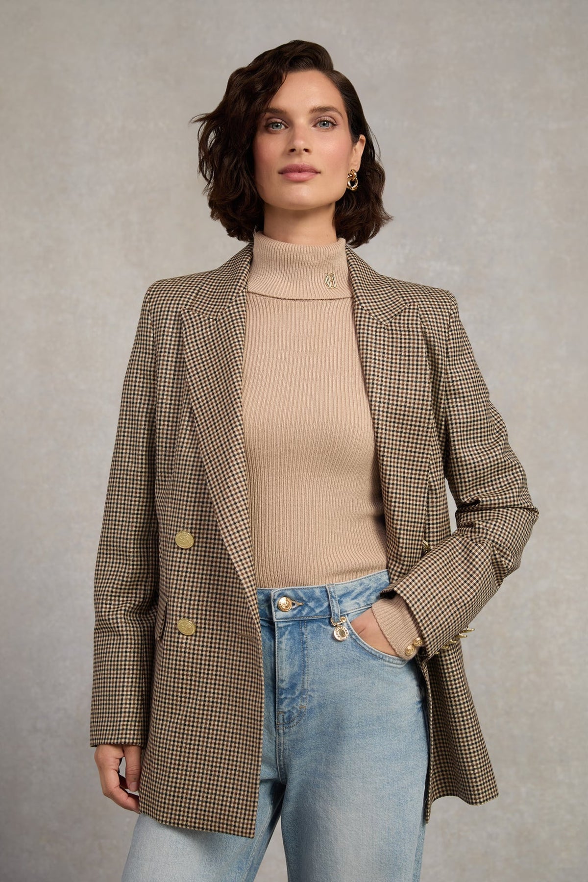 Holland Cooper Belgravia Blazer #Colour_Westminster Tweed
