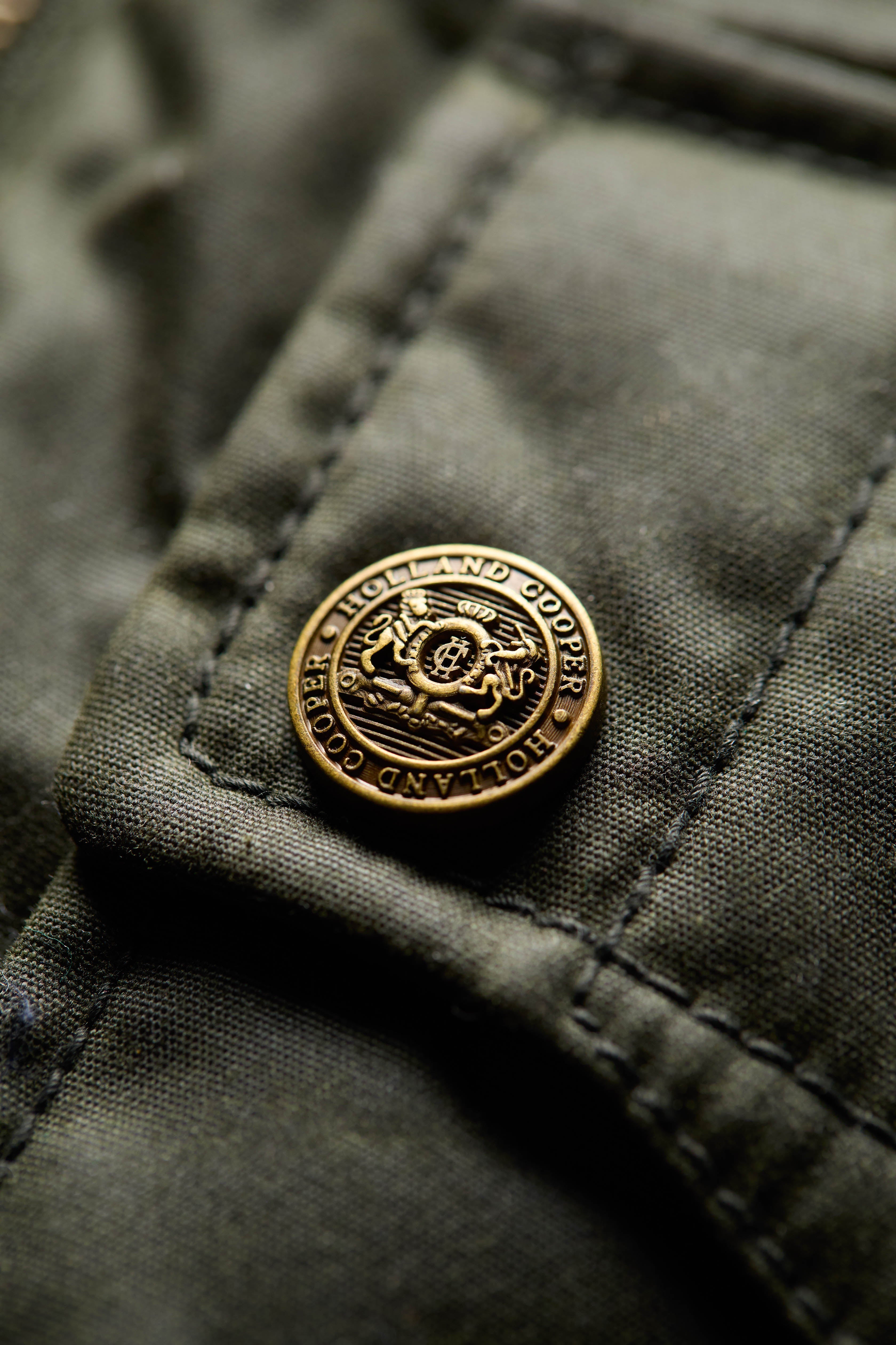 Belted Waxed Jacket -   dark olive -  XL - View 54