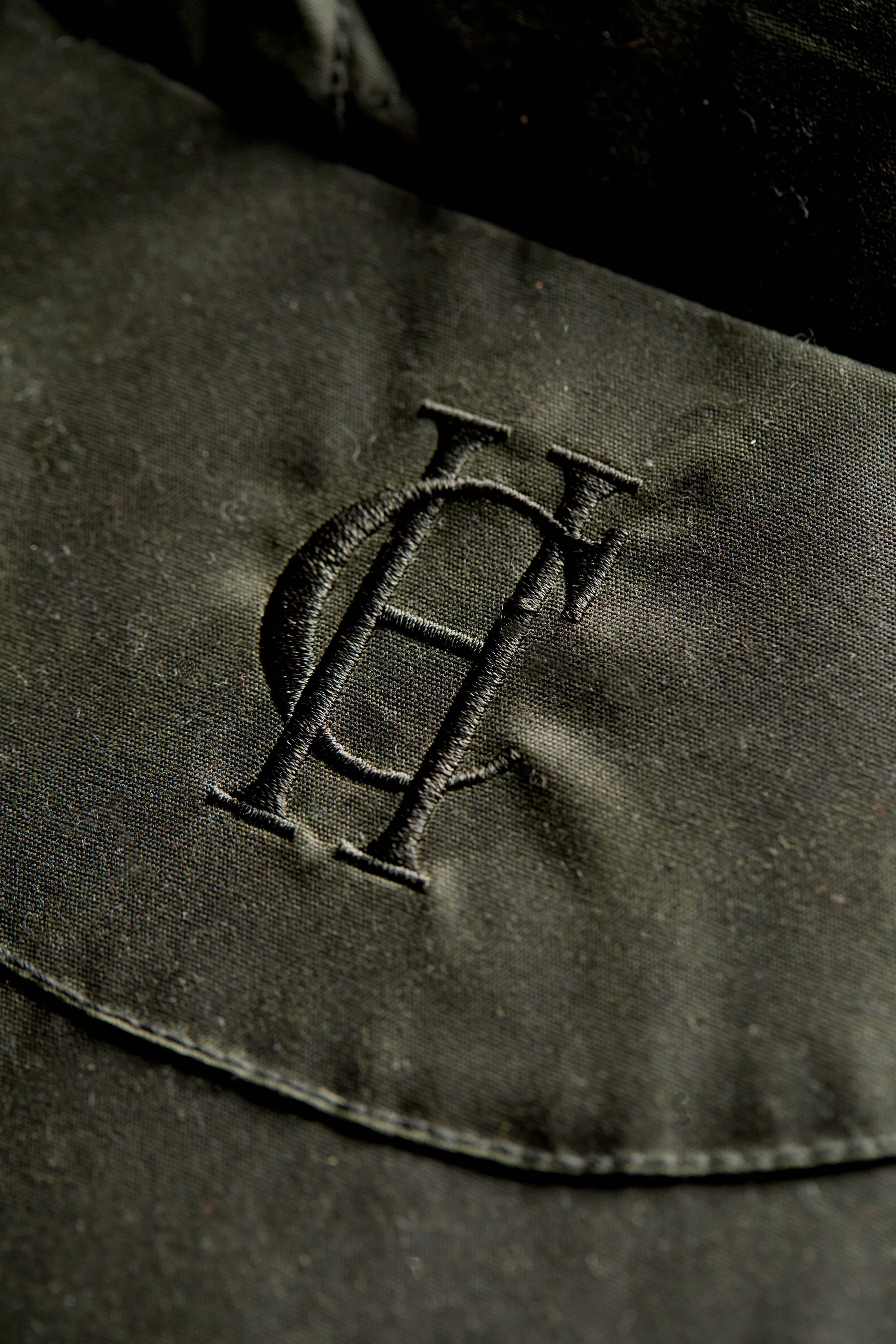 Belted Waxed Jacket -   dark olive -  XL - View 55