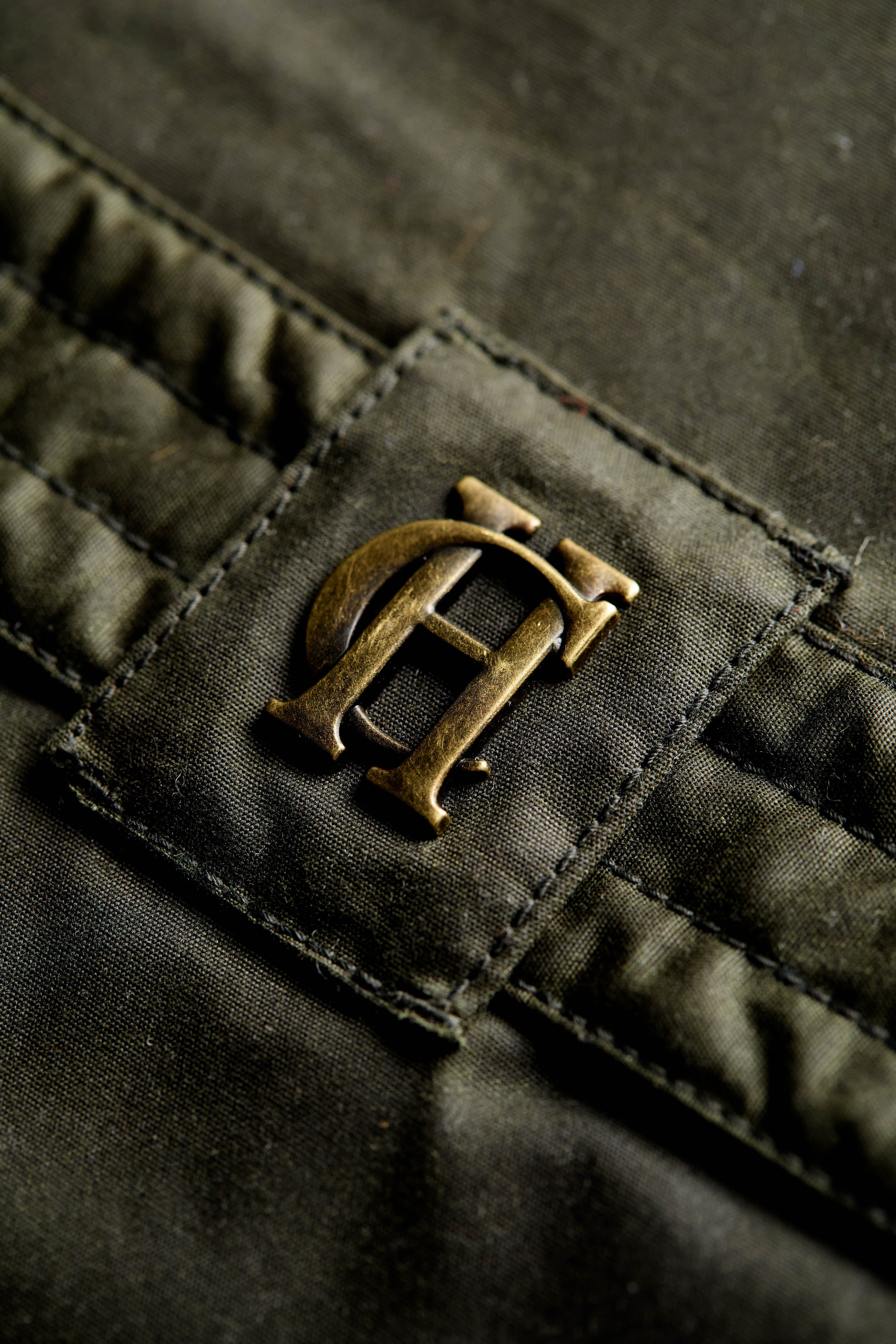 Belted Waxed Jacket -   dark olive -  XL - View 53