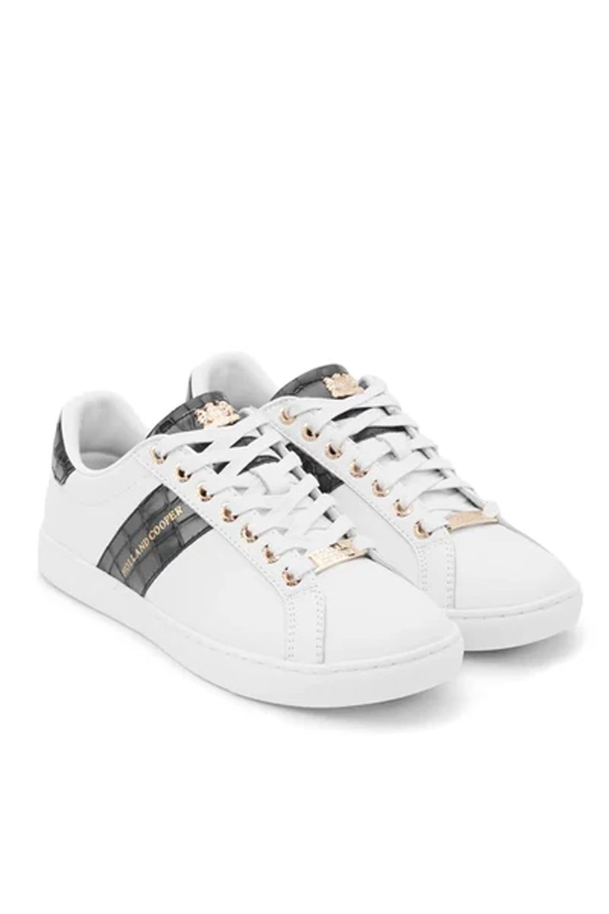 Holland Cooper Knightsbridge Court Trainer #Colour_Black Croc