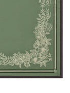 Fairfax & Favor Green/Off White/Black Mannington Silk Scarf #Colour_Green/Off White/Black