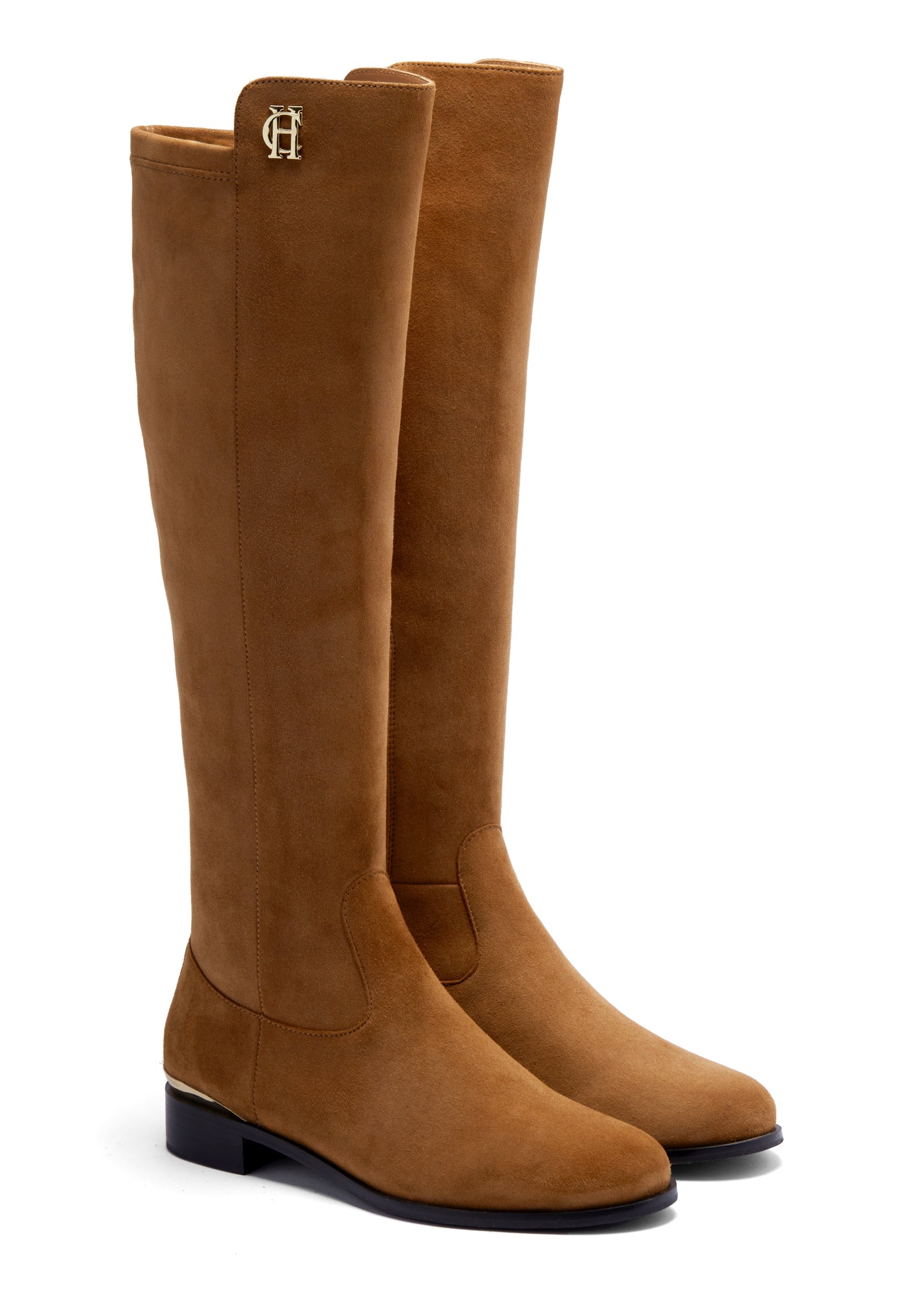 Holland Cooper Tan Albany Knee Boot #Colour_Tan