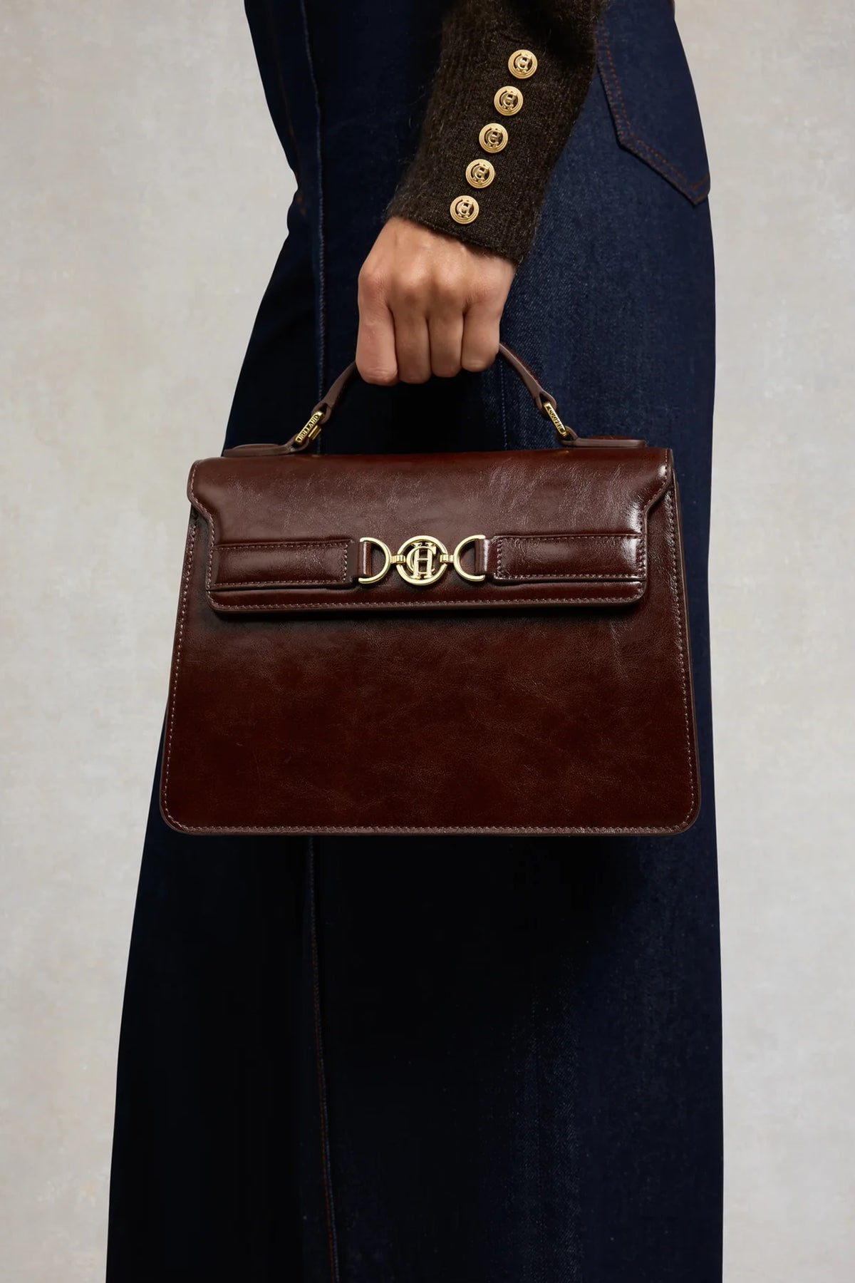 Holland Cooper Cambridge Bag #Colour_Chestnut Leather
