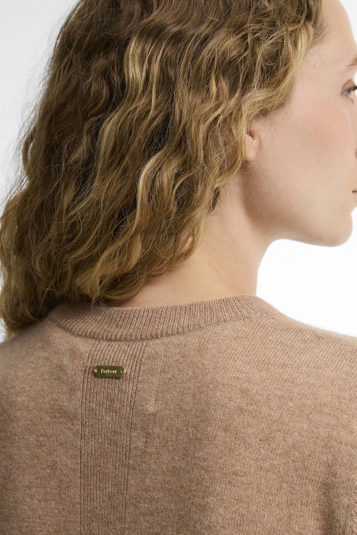 Barbour Penwood Cashmere Knitted Jumper #Colour_Camel