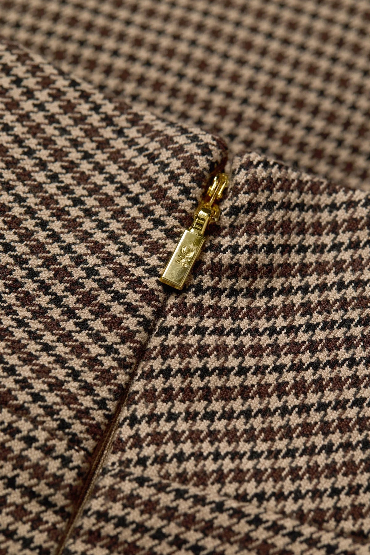 Holland Cooper Cara Country Mini Dress #Colour_Mocha Houndstooth
