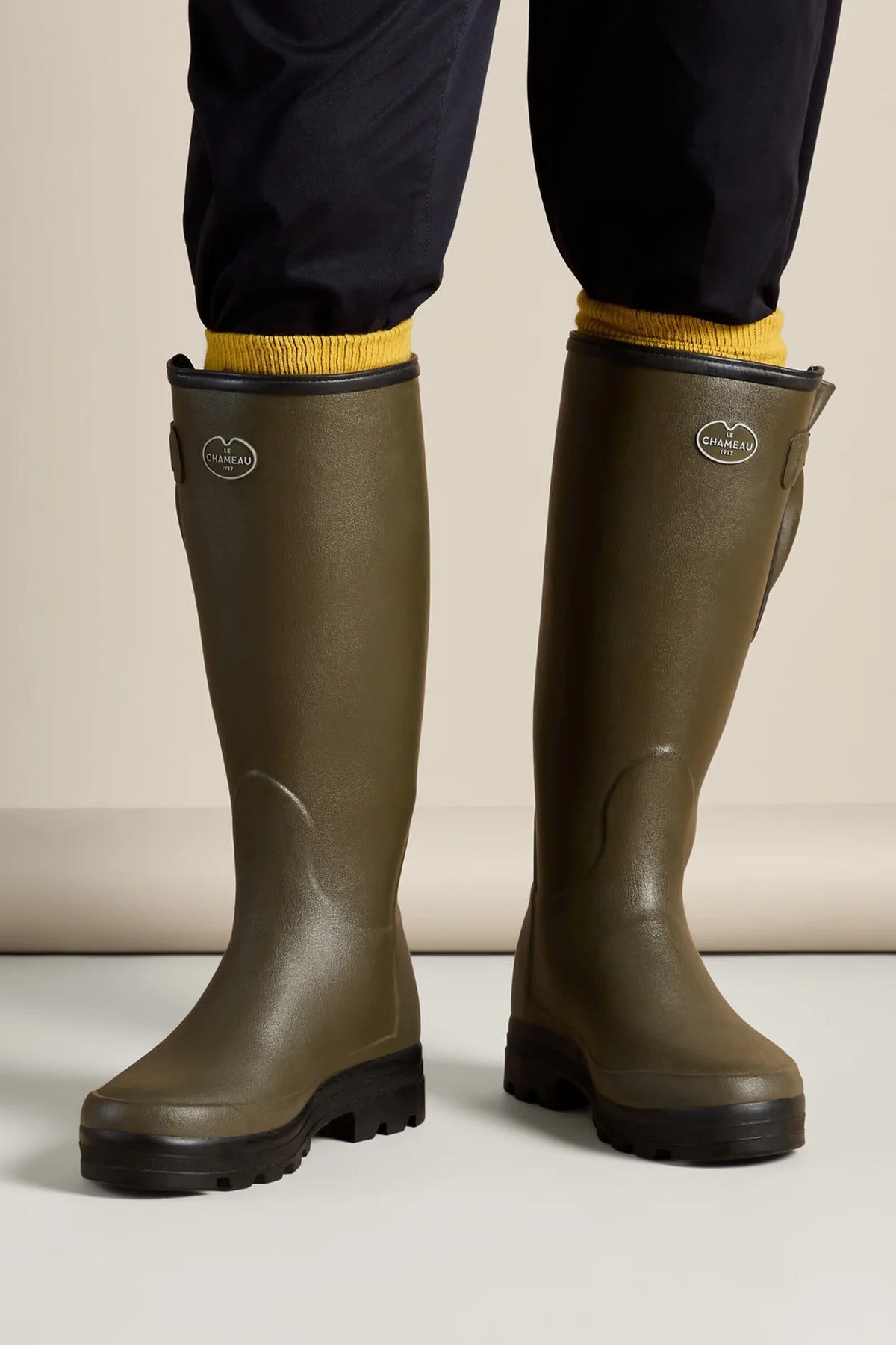Le Chameau Men's Vierzonord Neoprene Lined Wellington Boot #Colour_Vert Chameau