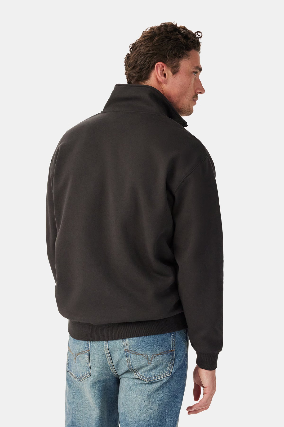 R.M. Williams Mulyungarie 1/4 Zip Sweatshirt #Colour_Charcoal
