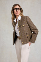 Holland Cooper Abbot Check Tweed Chelsea Jacket #Colour_Abbot Check Tweed