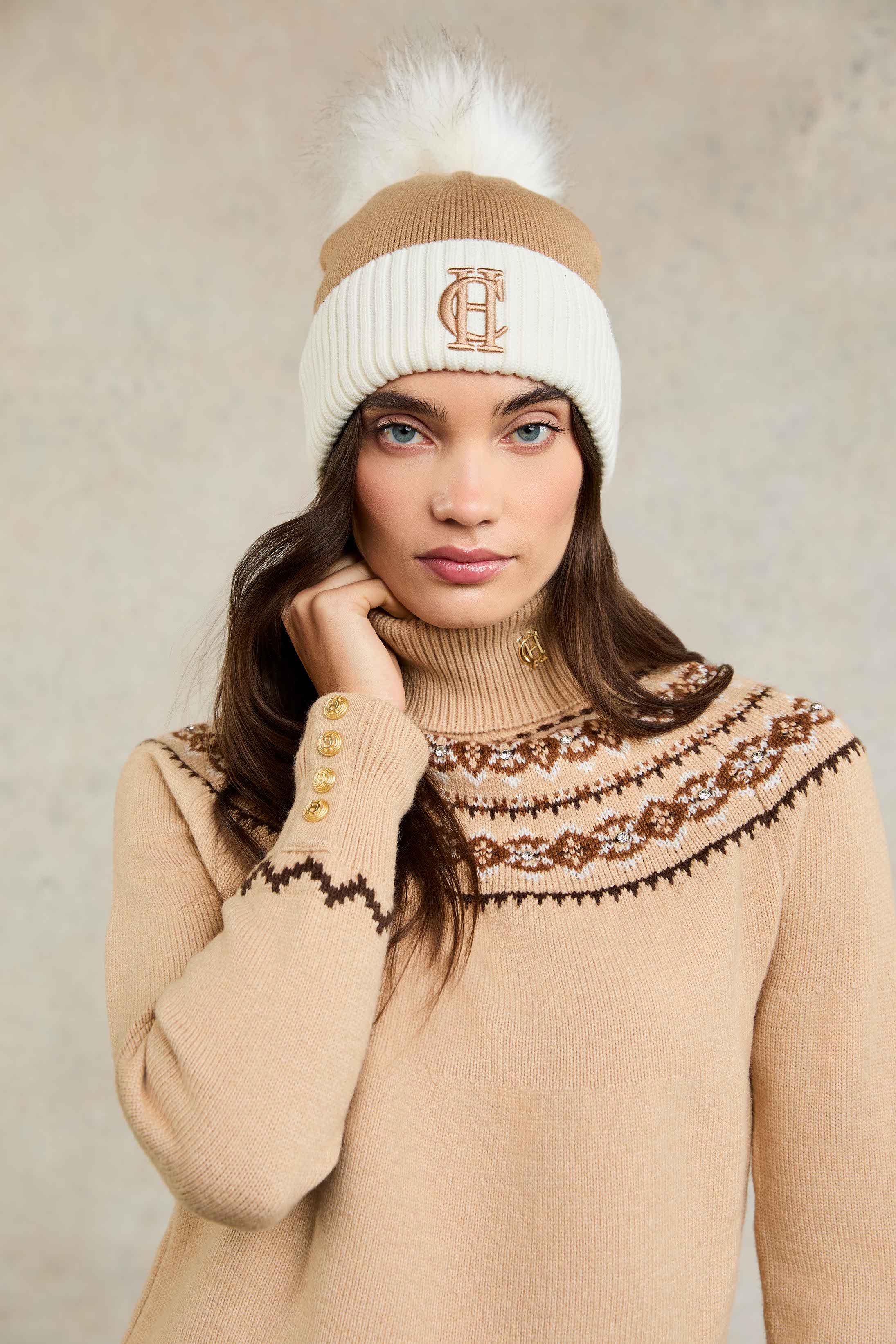Chelsea Merino Bobble Hat -    camel - View 9