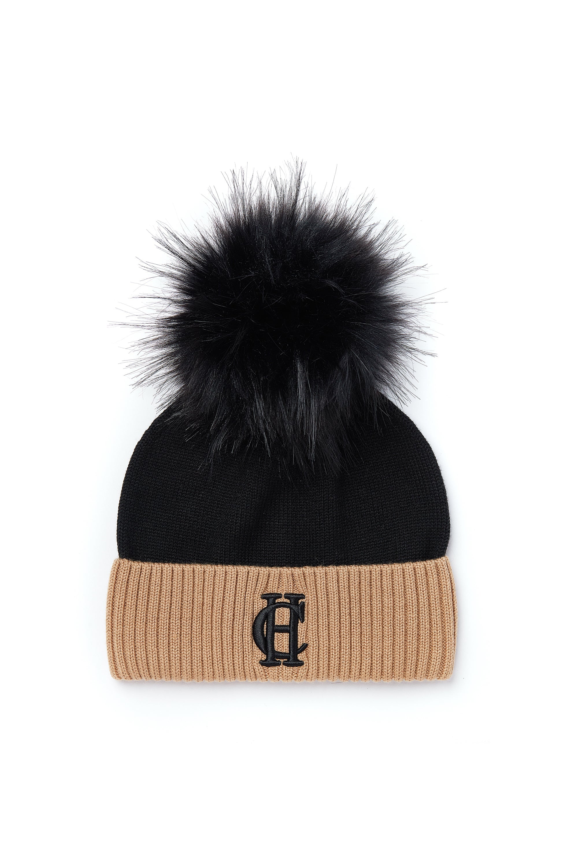 Chelsea Merino Bobble Hat -    black - View 2