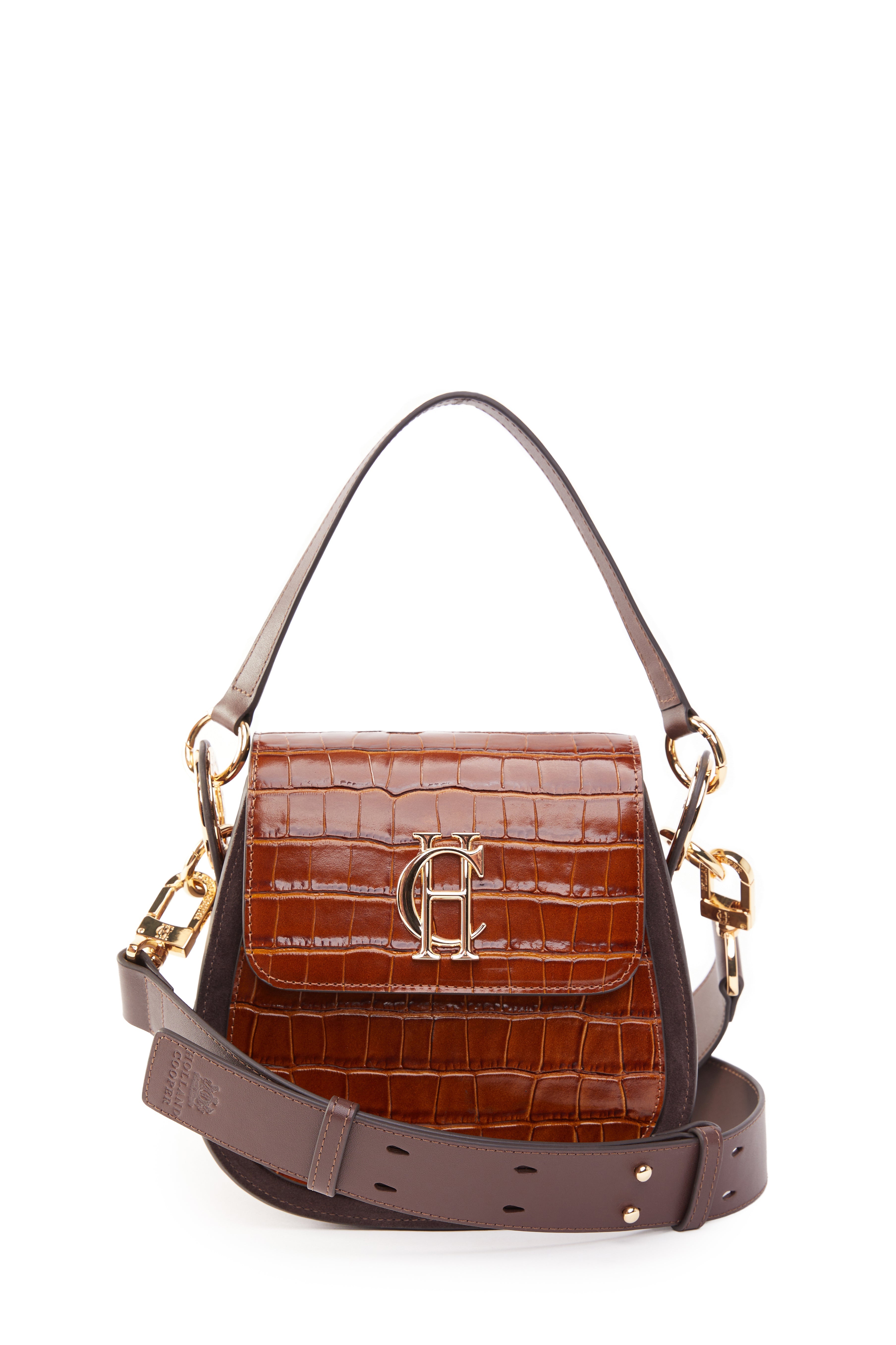 Chelsea Saddle Bag -   tan croc - View 37