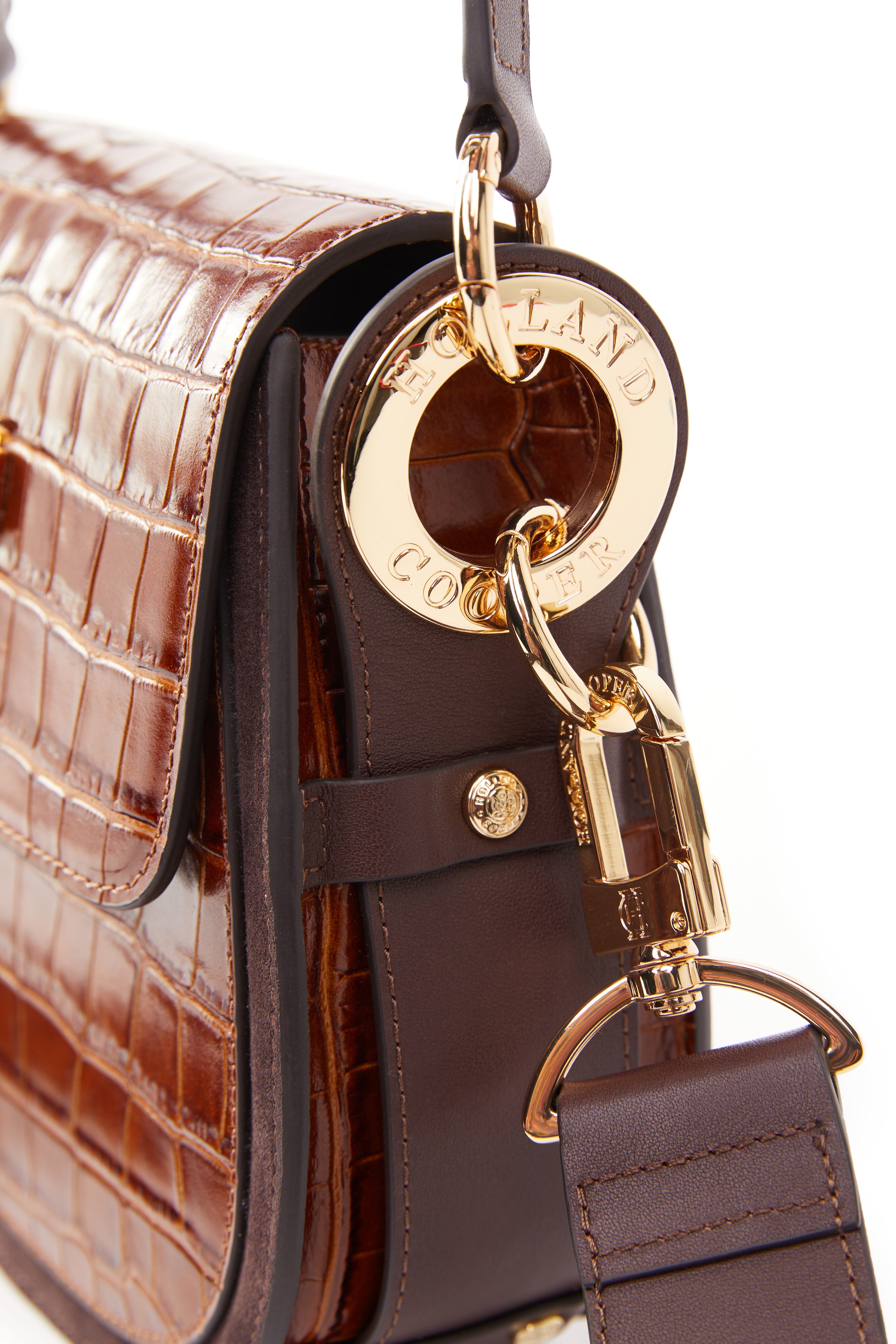 Chelsea Saddle Bag -   tan croc - View 43