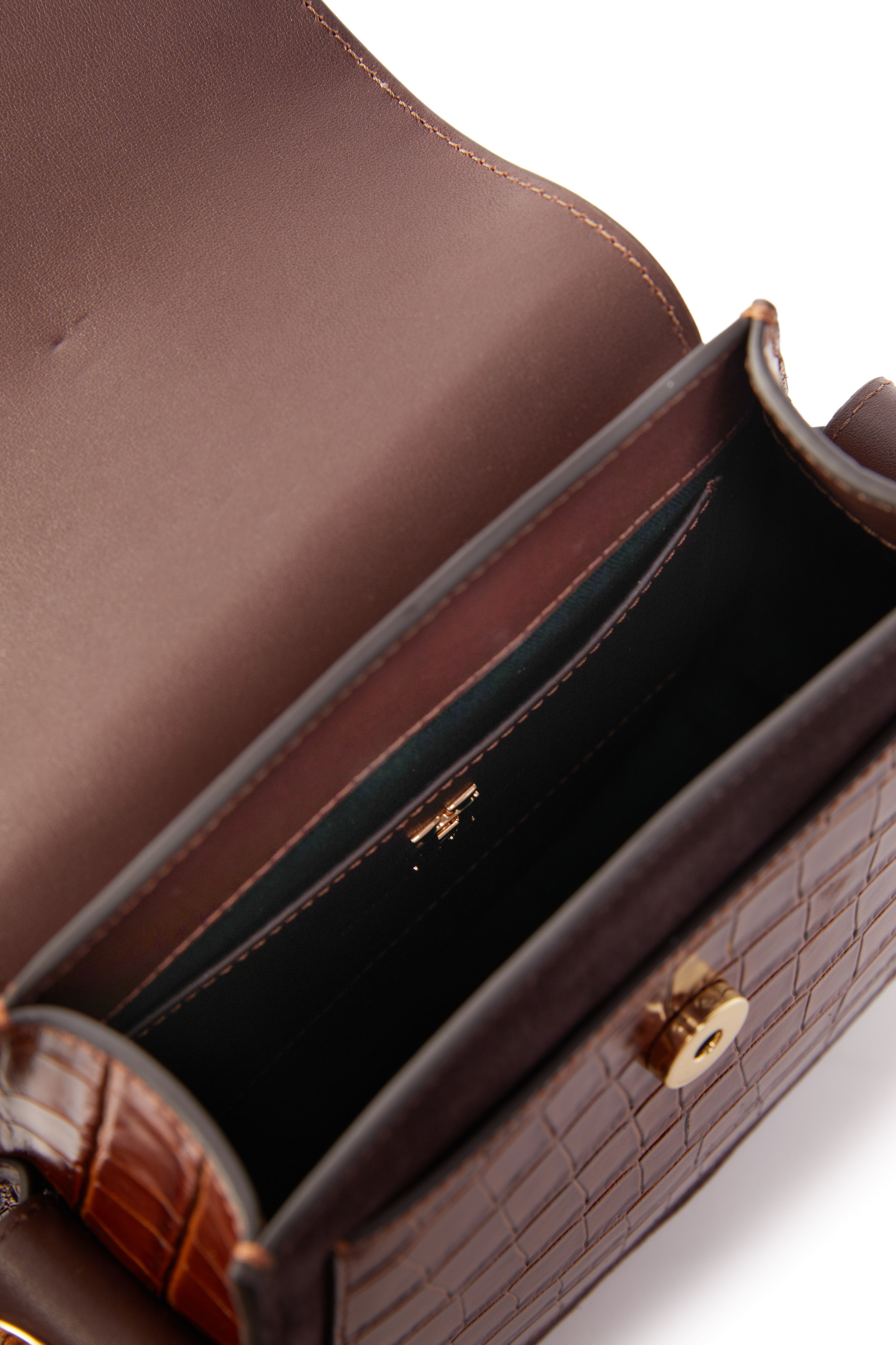 Chelsea Saddle Bag -   tan croc - View 40