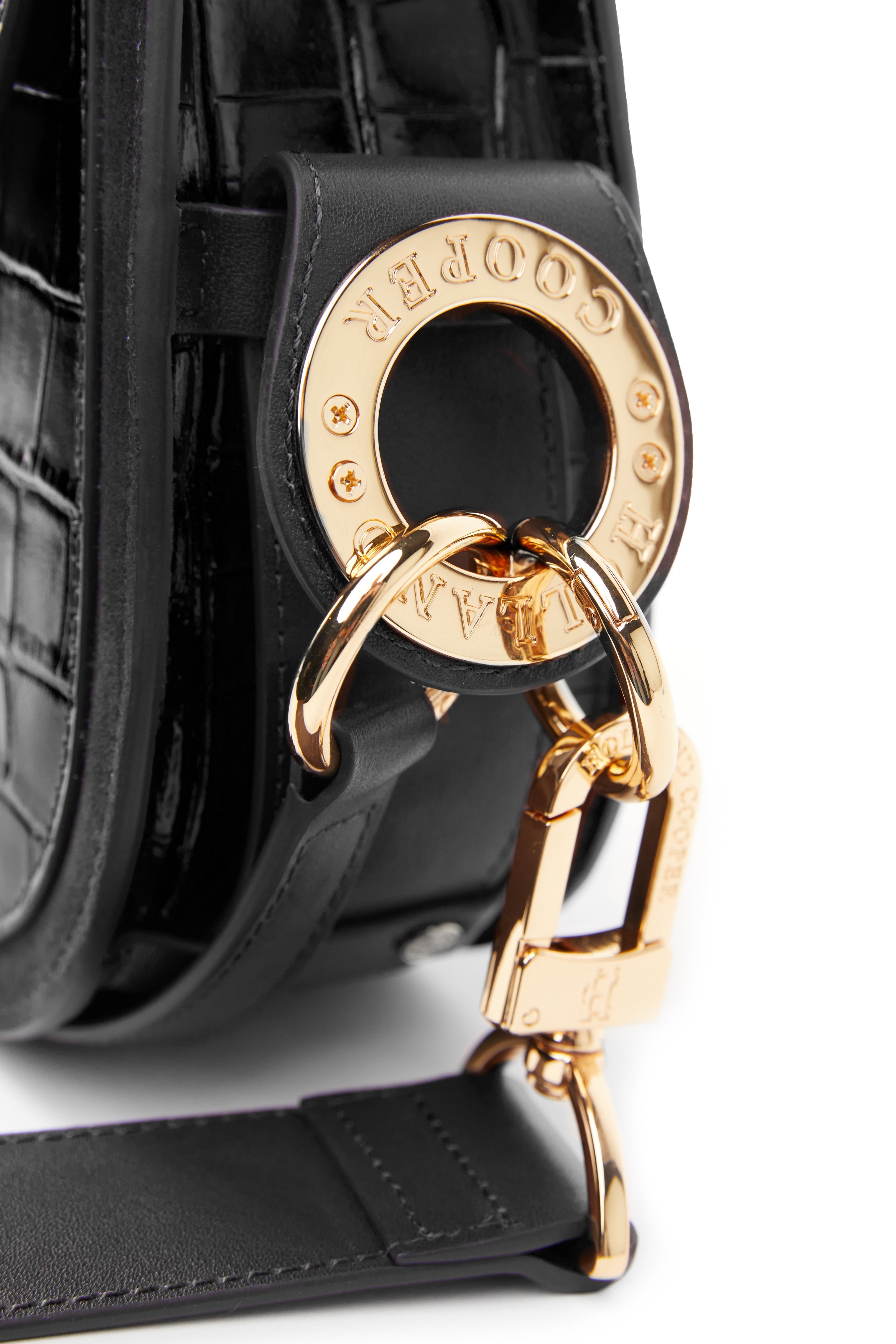 Chelsea Saddle Bag -   black croc - View 35