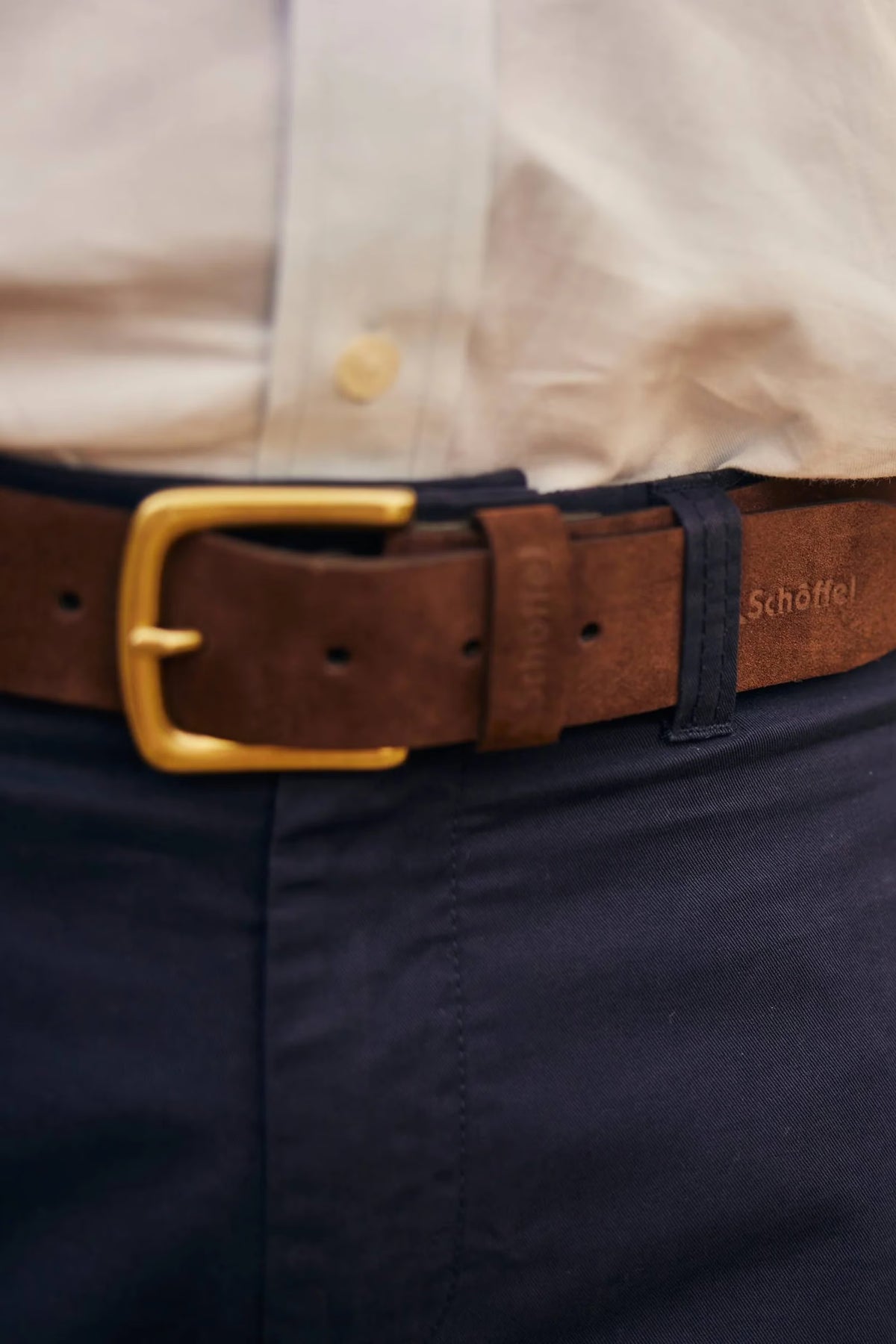 Schoffel Castleton Leather Belt #Colour_Chocolate