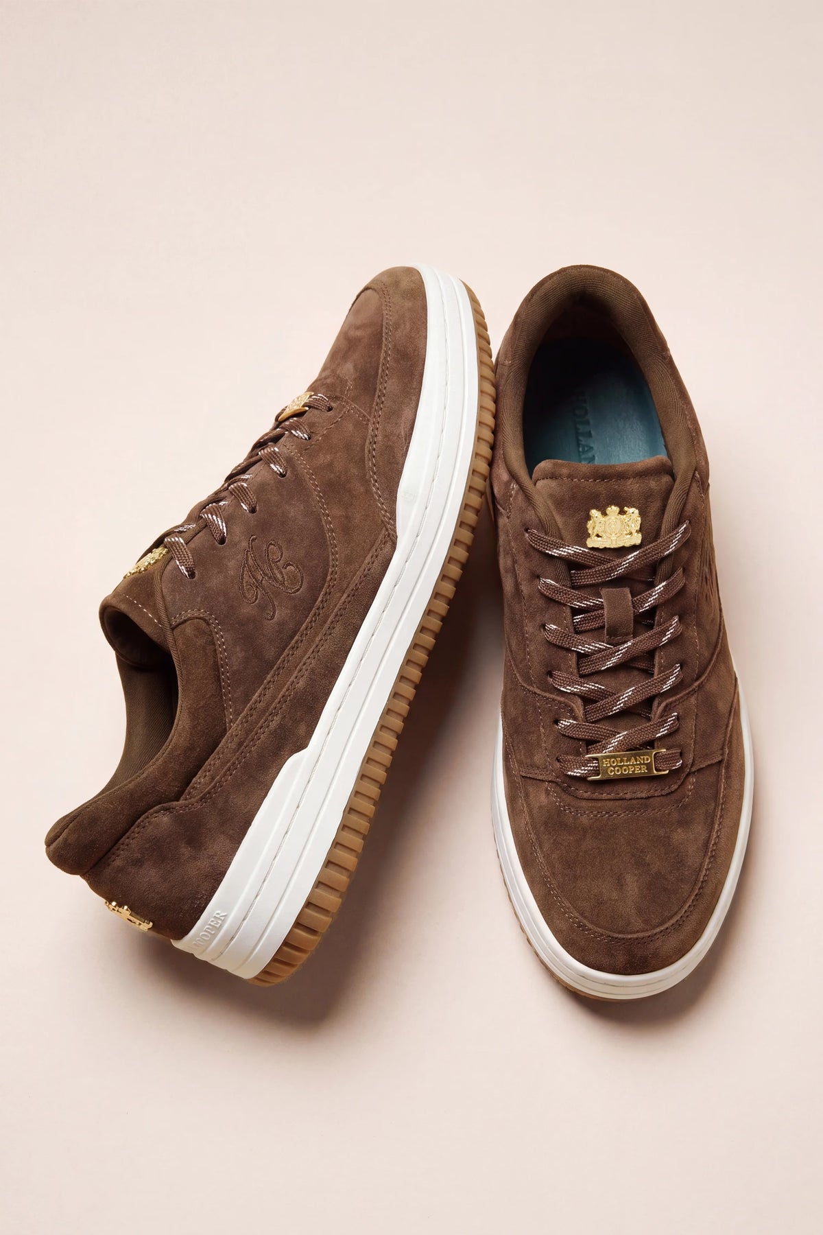 Holland Cooper Retro Trainer #Colour_Chocolate