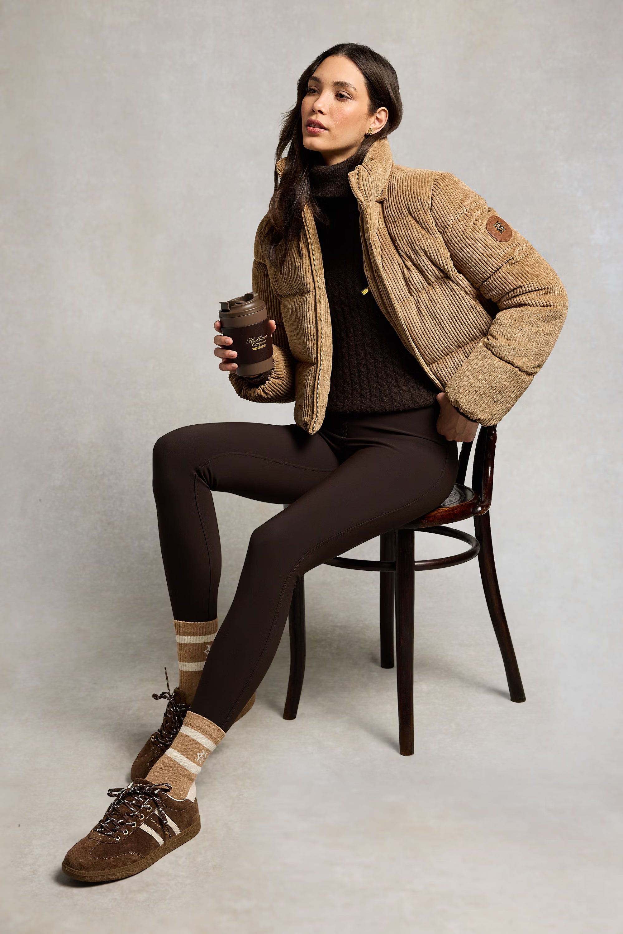 Holland Cooper Knightsbridge Court Trainer #Colour_Chocolate