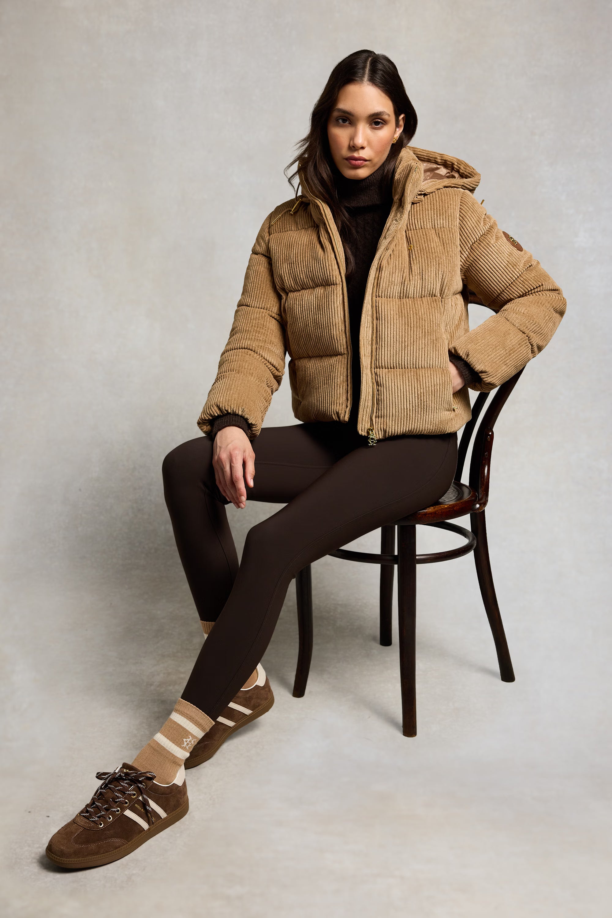 Holland Cooper Knightsbridge Court Trainer #Colour_Chocolate