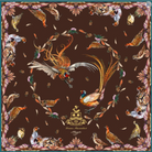 Clare Haggas Large Square Silk Scarf #Colour_Claret & Navy