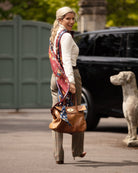 Clare Haggas Wool/Silk Shawl #Colour_Dogs Life Navy & Cobalt