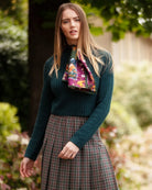 Clare Haggas Narrow Its a Dogs Life #Colour_Hunter Green & Oxblood