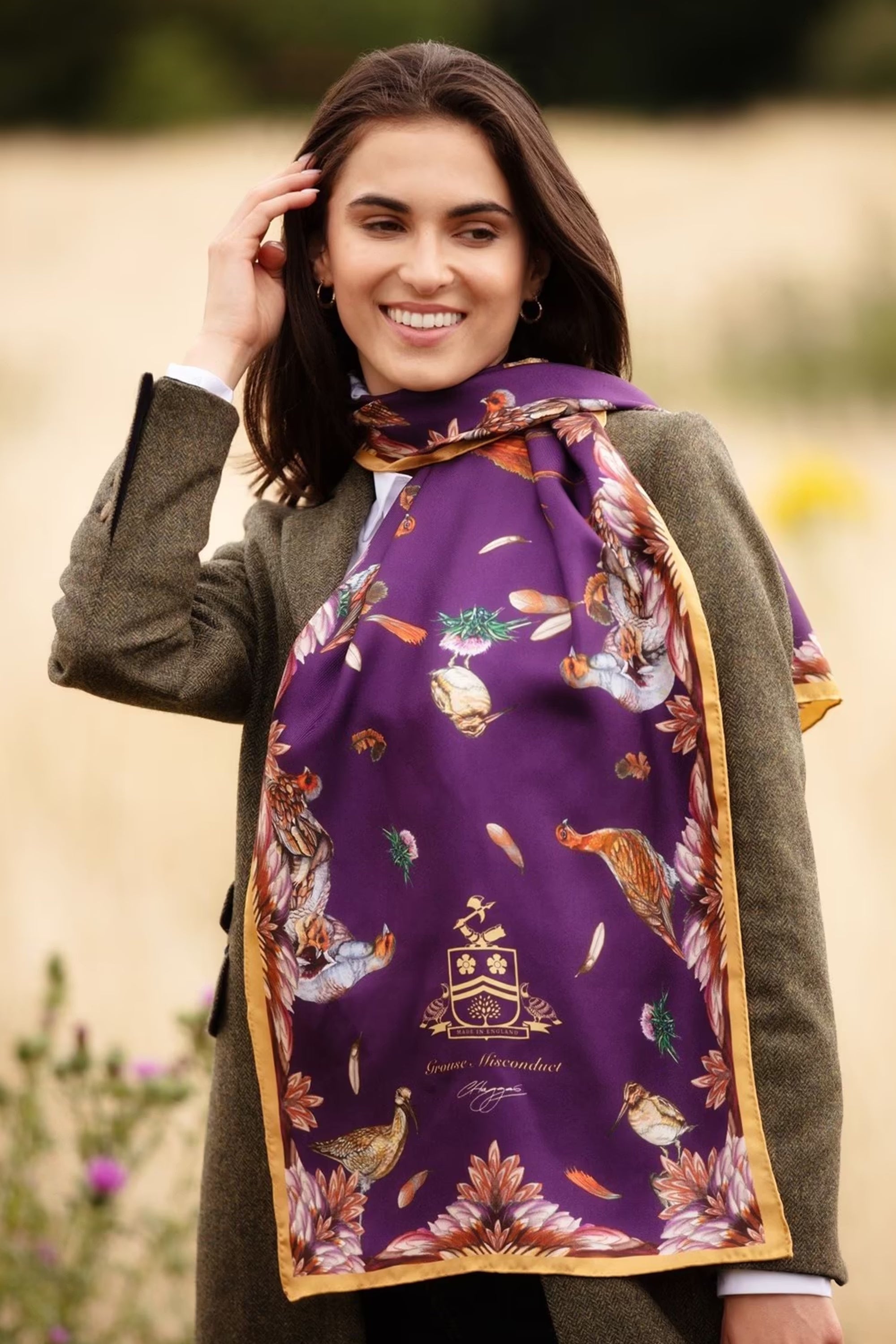 Classic Grouse Misconduct Silk Scarf