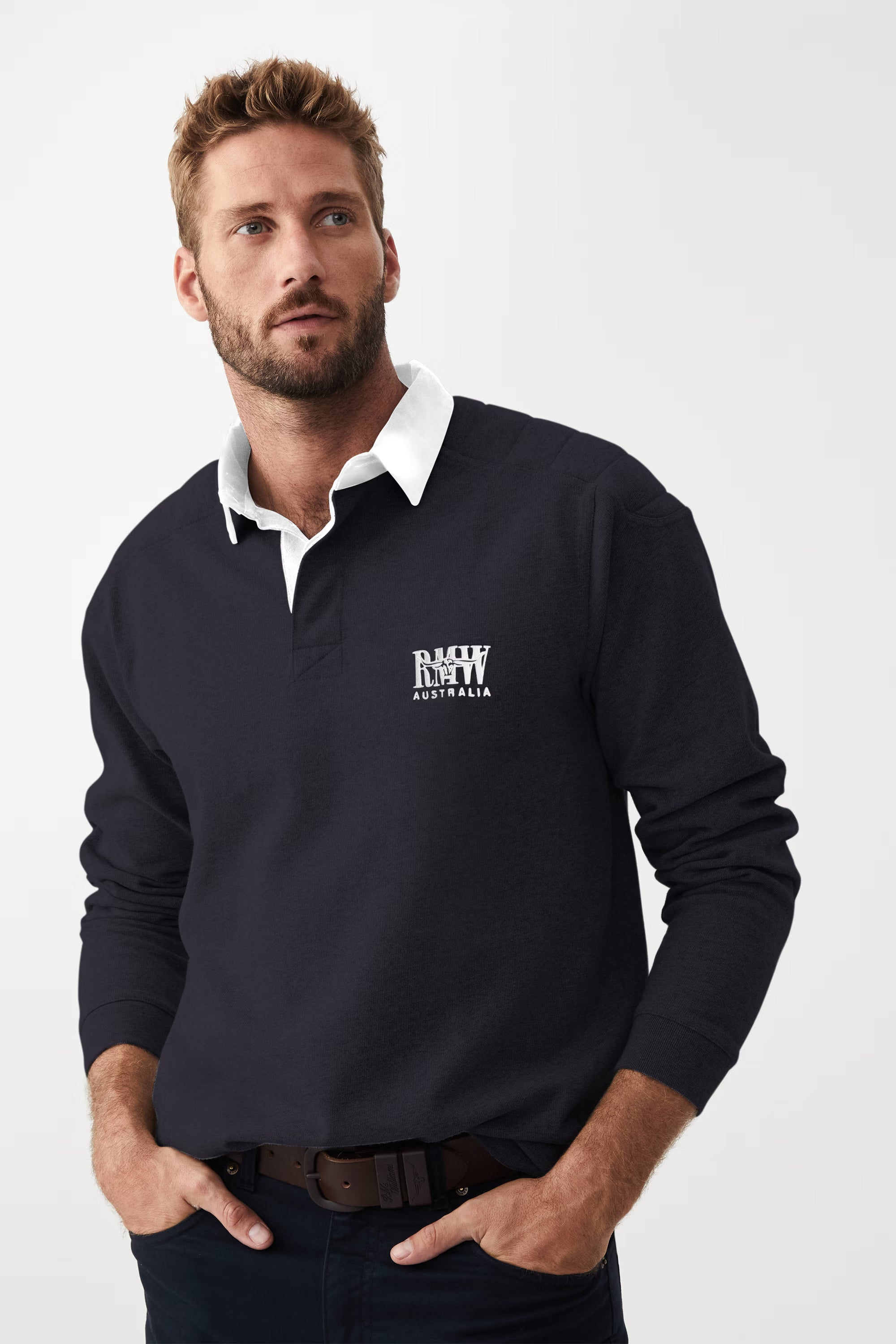 R.M. Williams Classic RMW Rugby #Colour_Navy