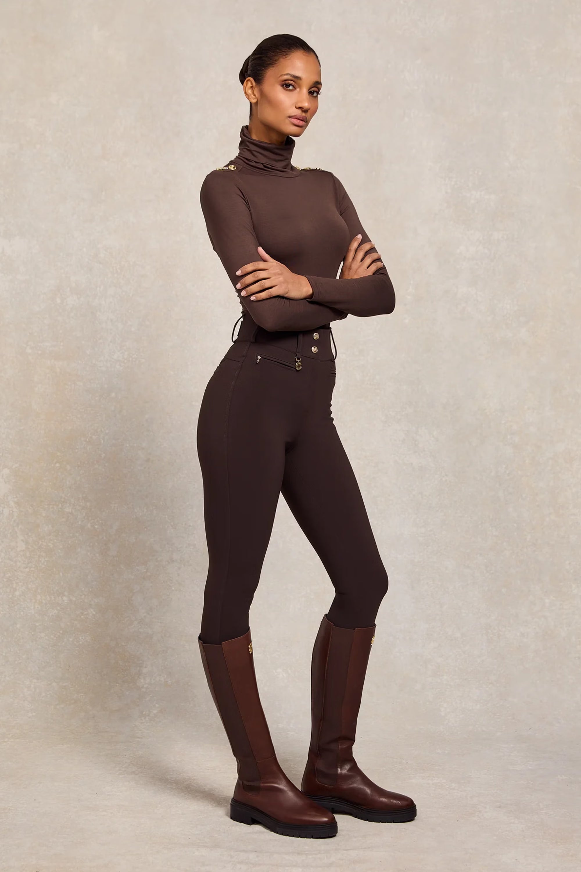 Holland Cooper Contour Trouser #Colour_Chocolate
