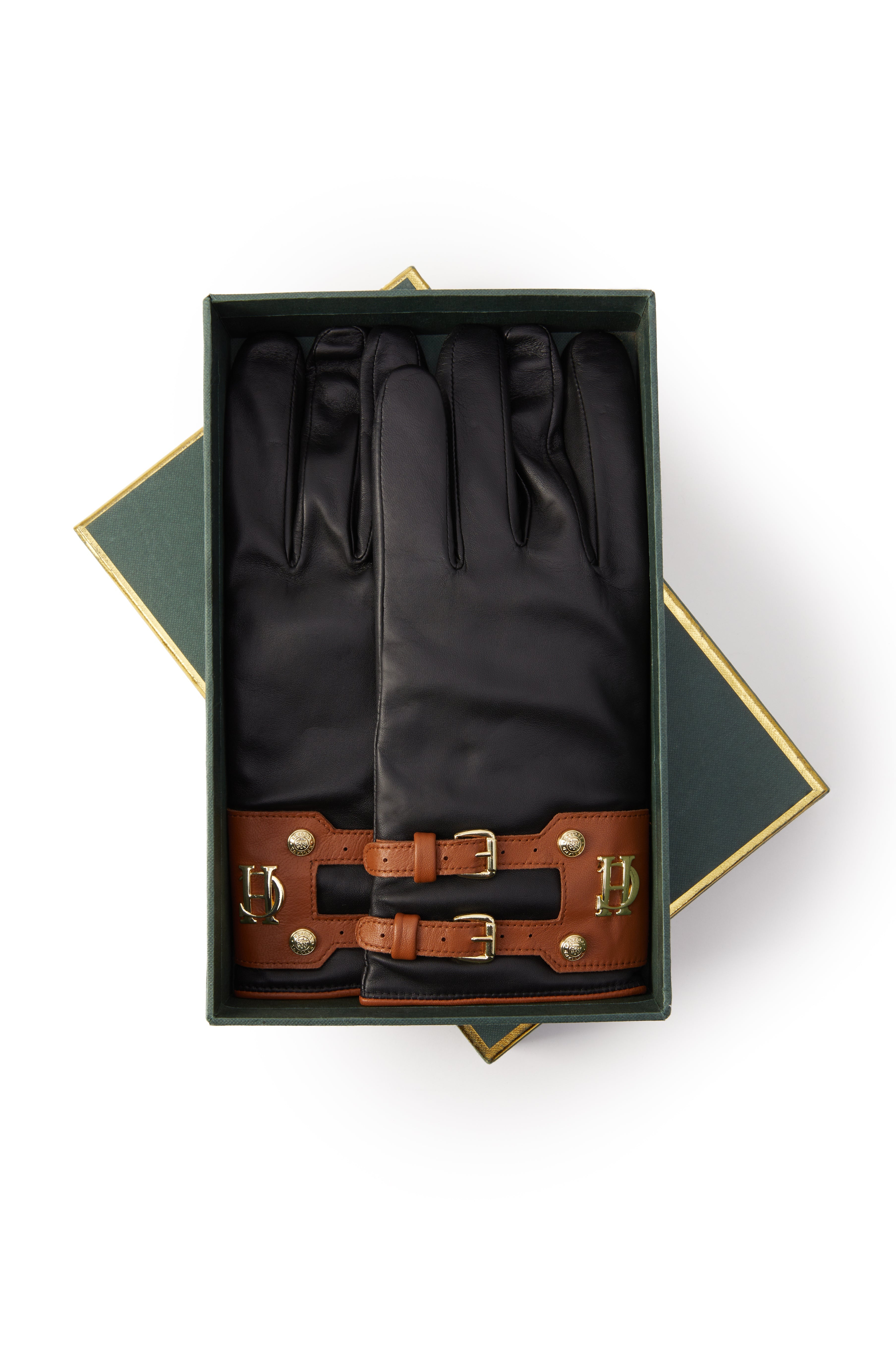 Contrast Leather Gloves - Gallery Image 42