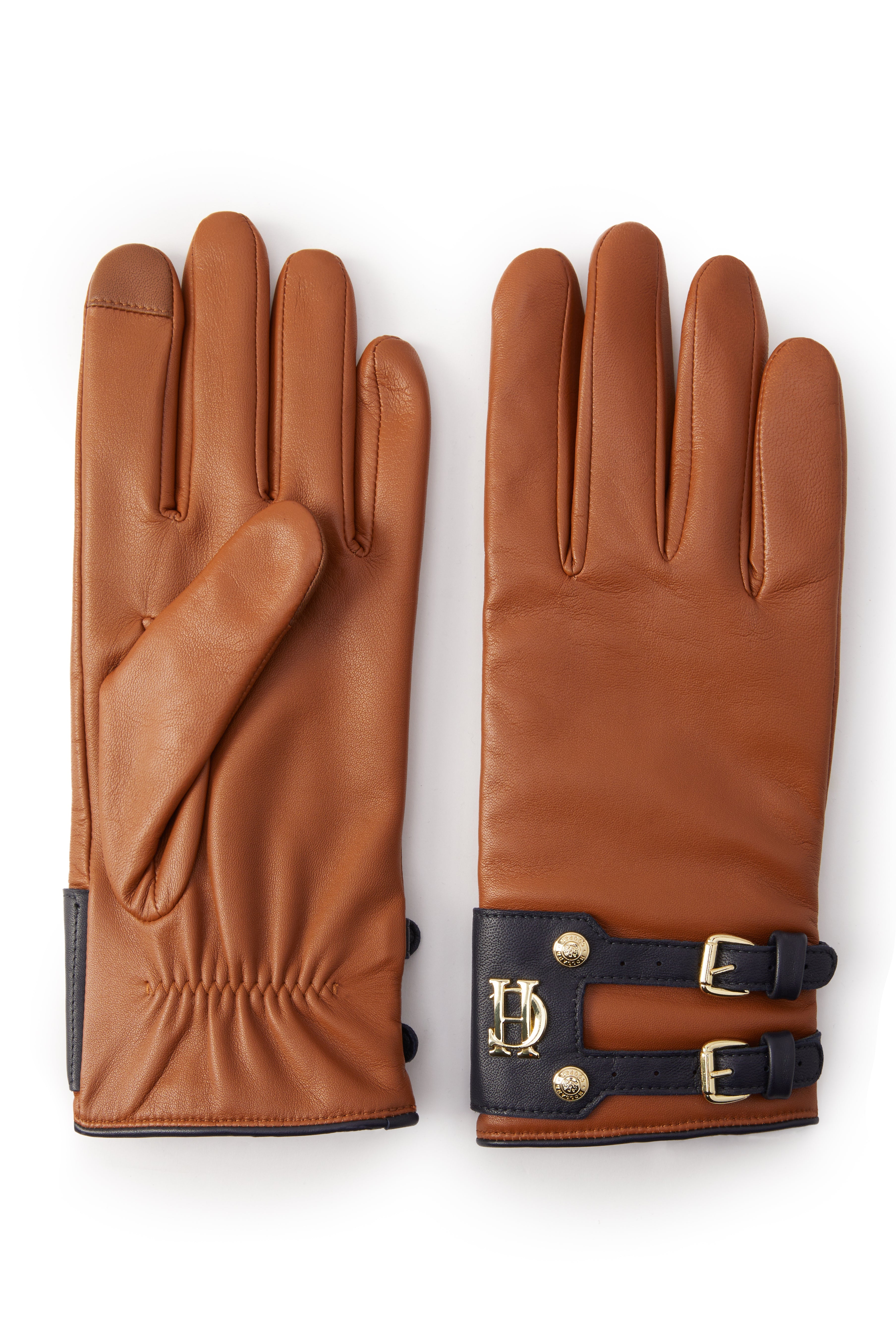 Contrast Leather Gloves - Gallery Image 41