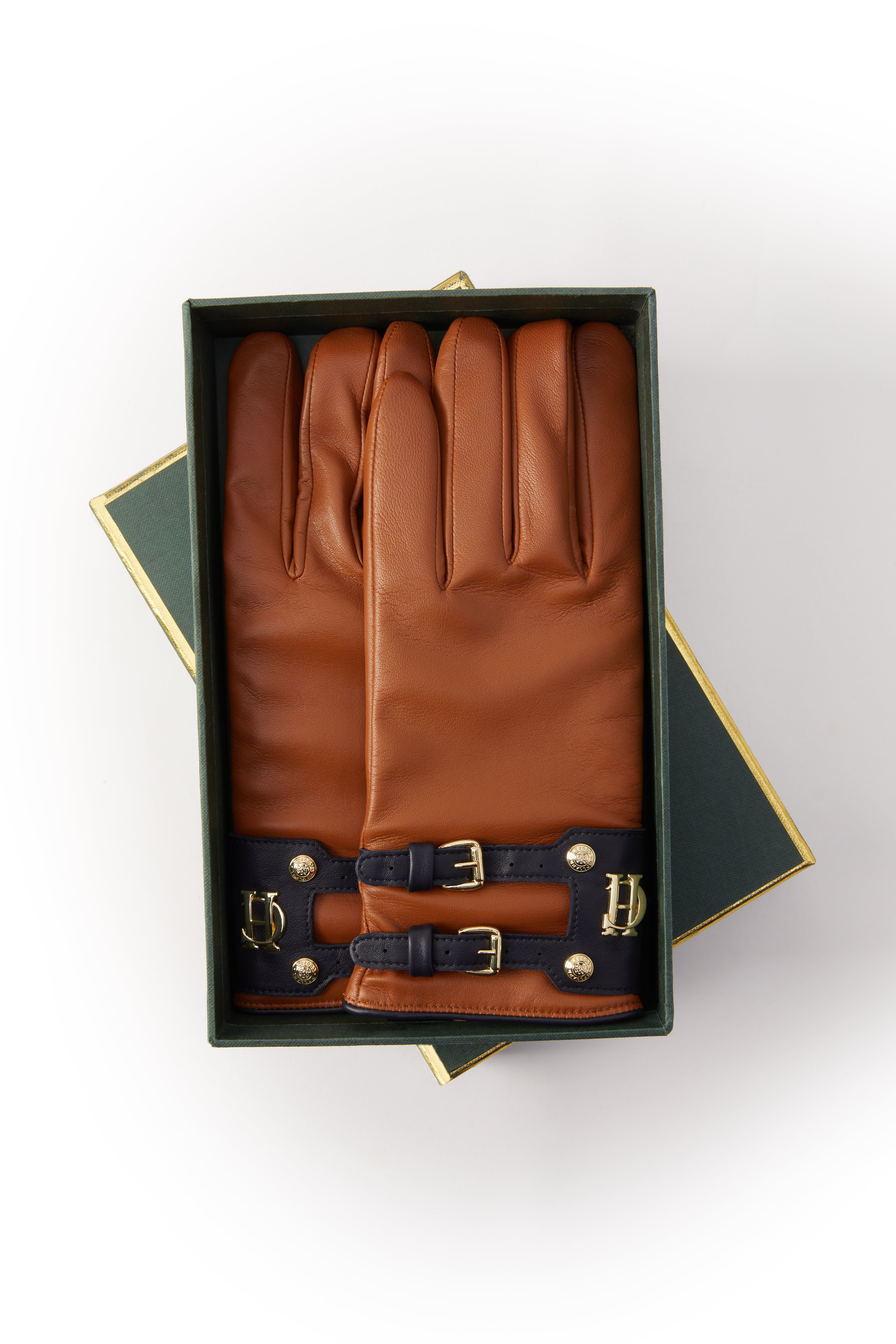 Contrast Leather Gloves - Gallery Image 40