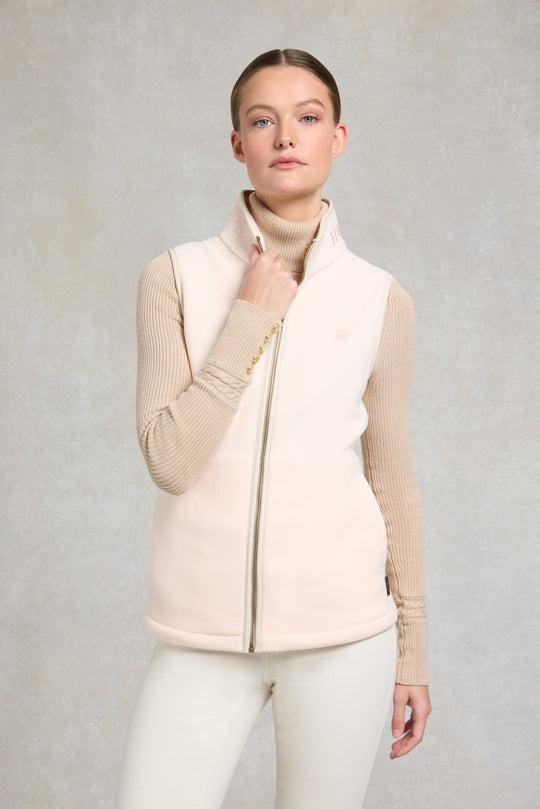 Holland Cooper Palest Pink Country Fleece Gilet #Colour_Palest Pink