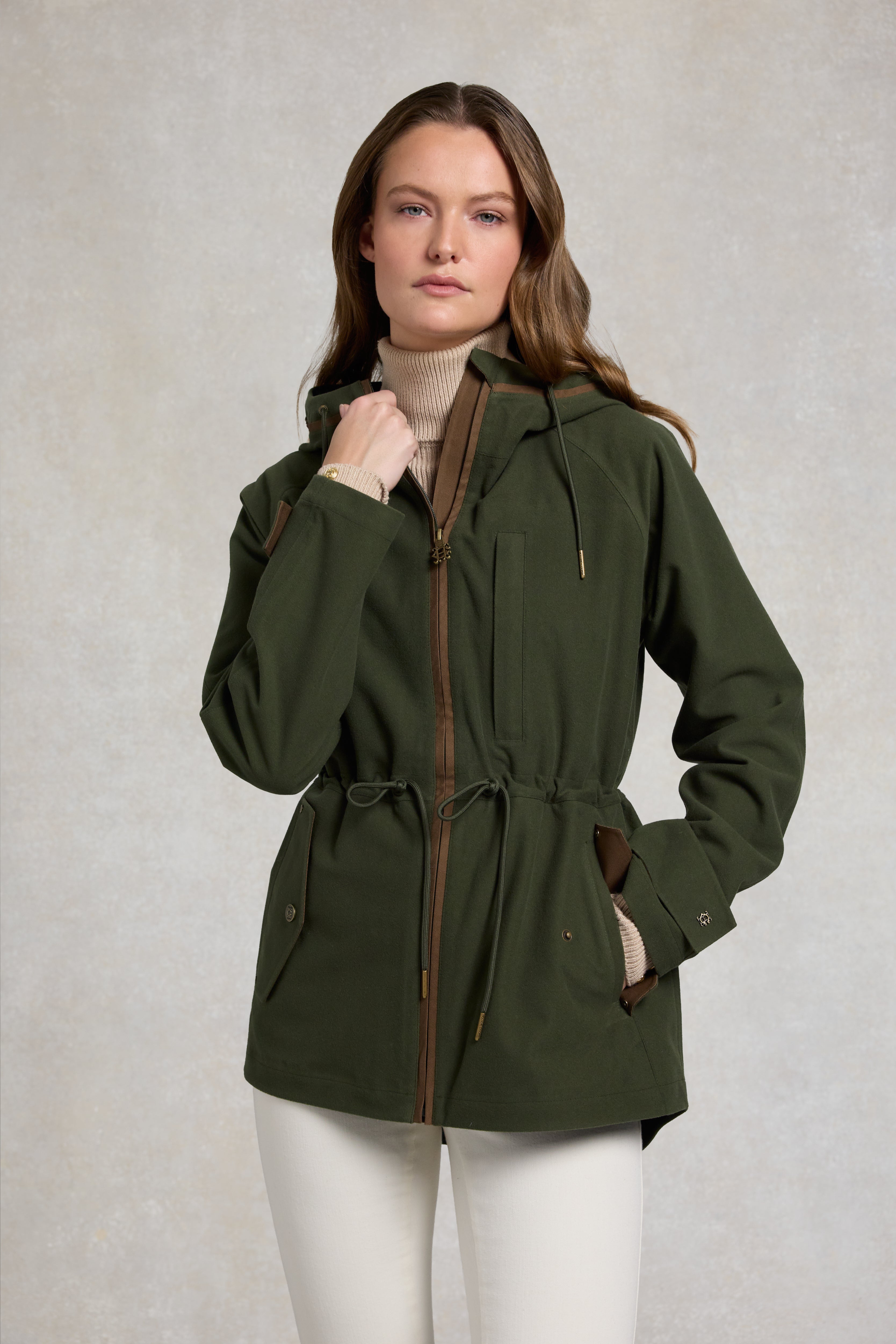 Holland Cooper Khaki Country Parka #Colour_Khaki