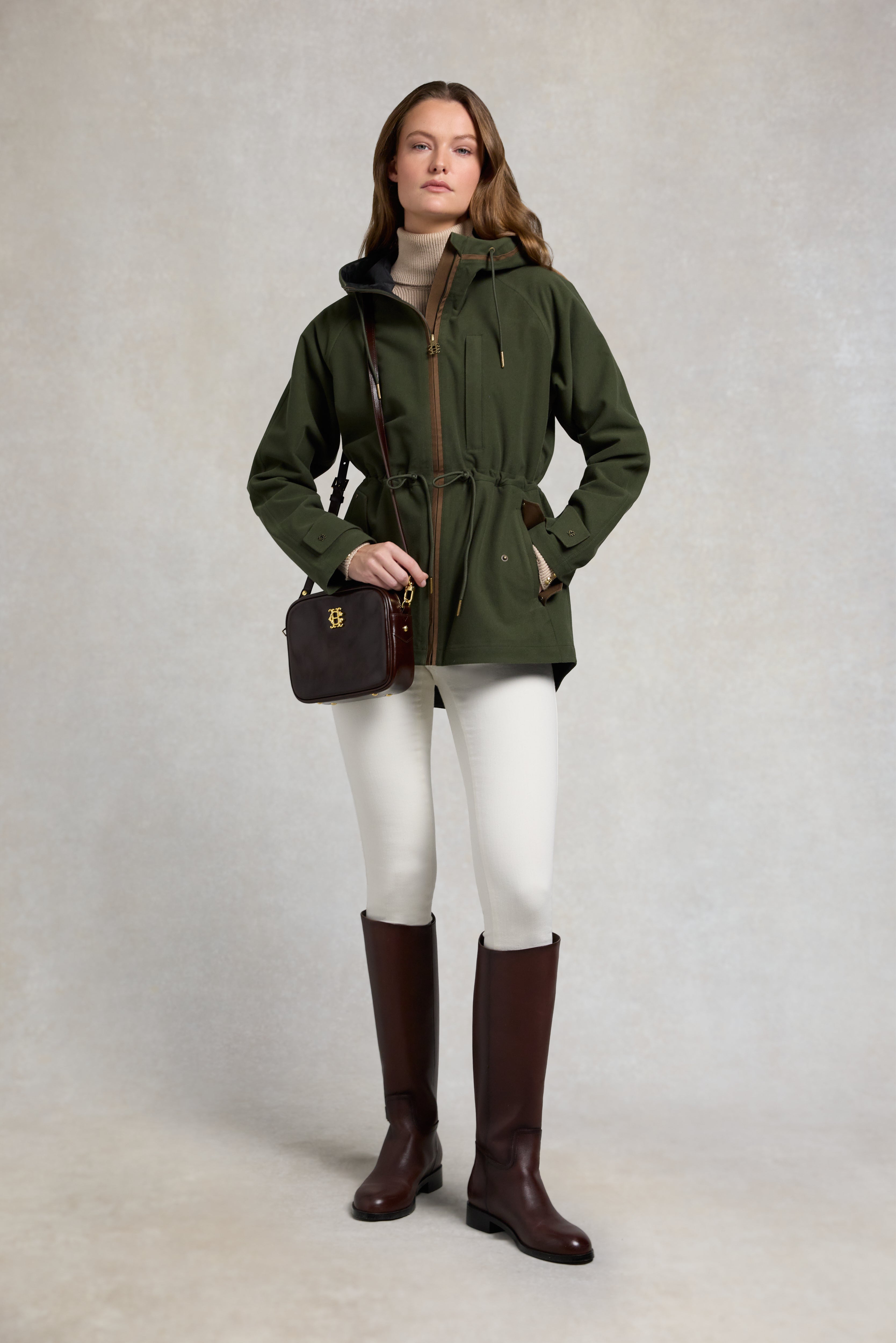 Holland Cooper Khaki Country Parka #Colour_Khaki